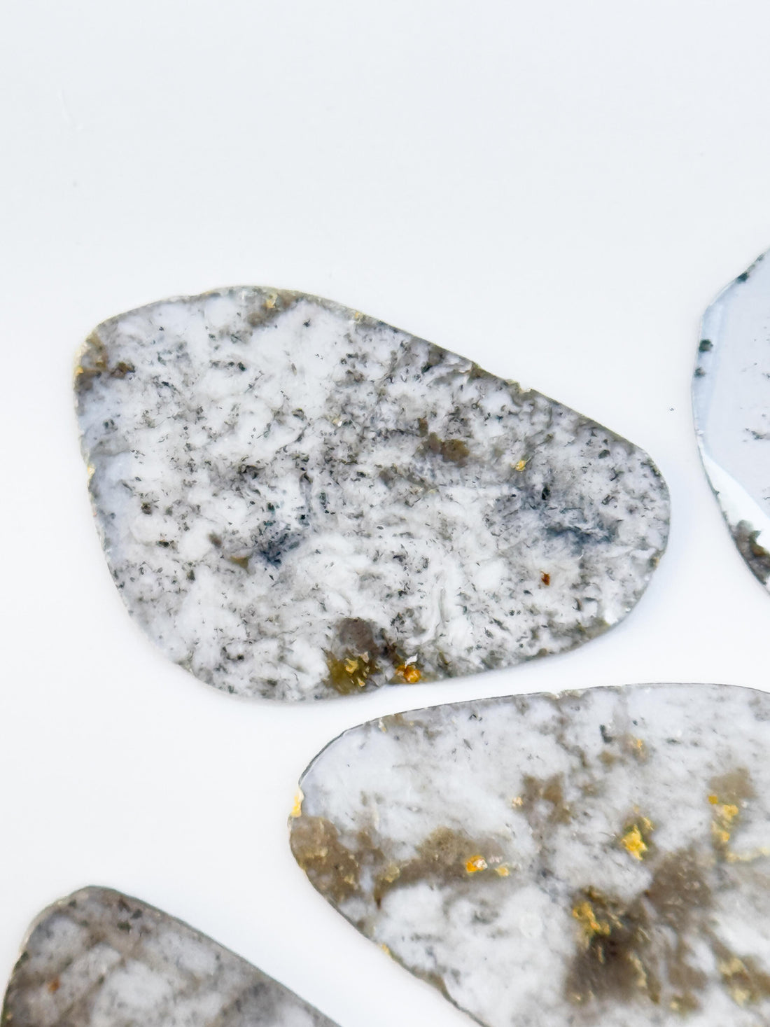 2.72 Ct Slice Rose Cut Grey Natural Salt and Pepper Diamond