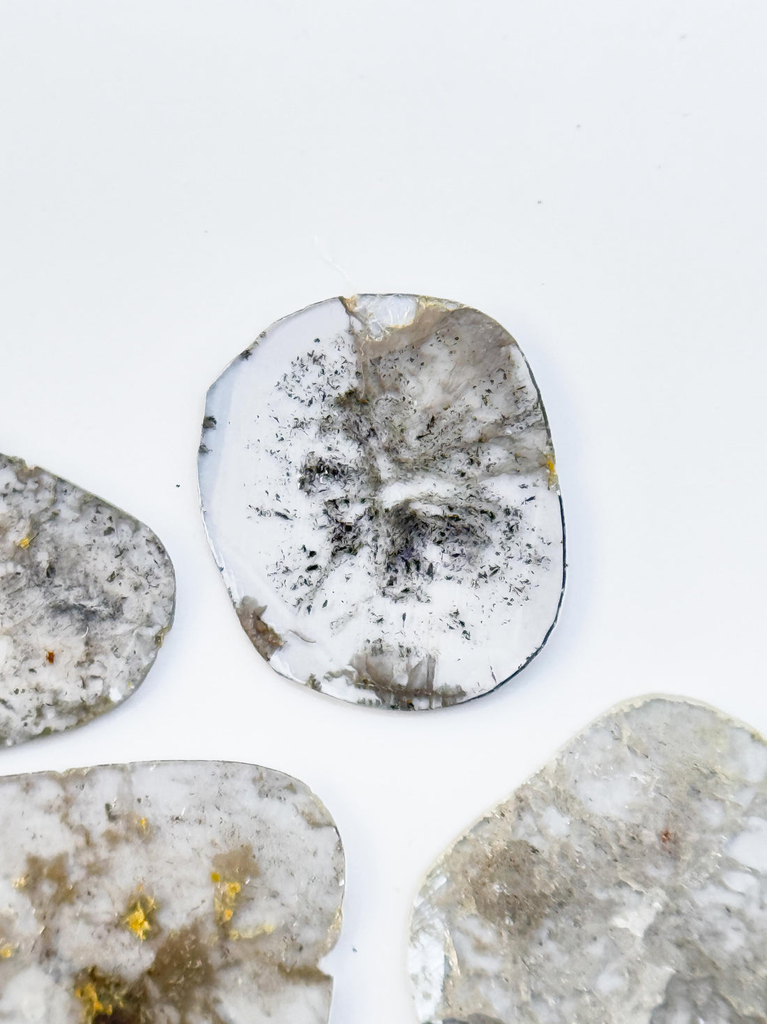2.72 Ct Slice Rose Cut Grey Natural Salt and Pepper Diamond