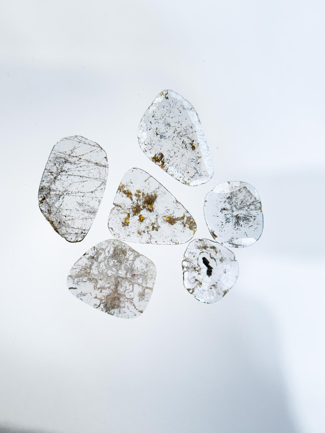 2.72 Ct Slice Rose Cut Grey Natural Salt and Pepper Diamond
