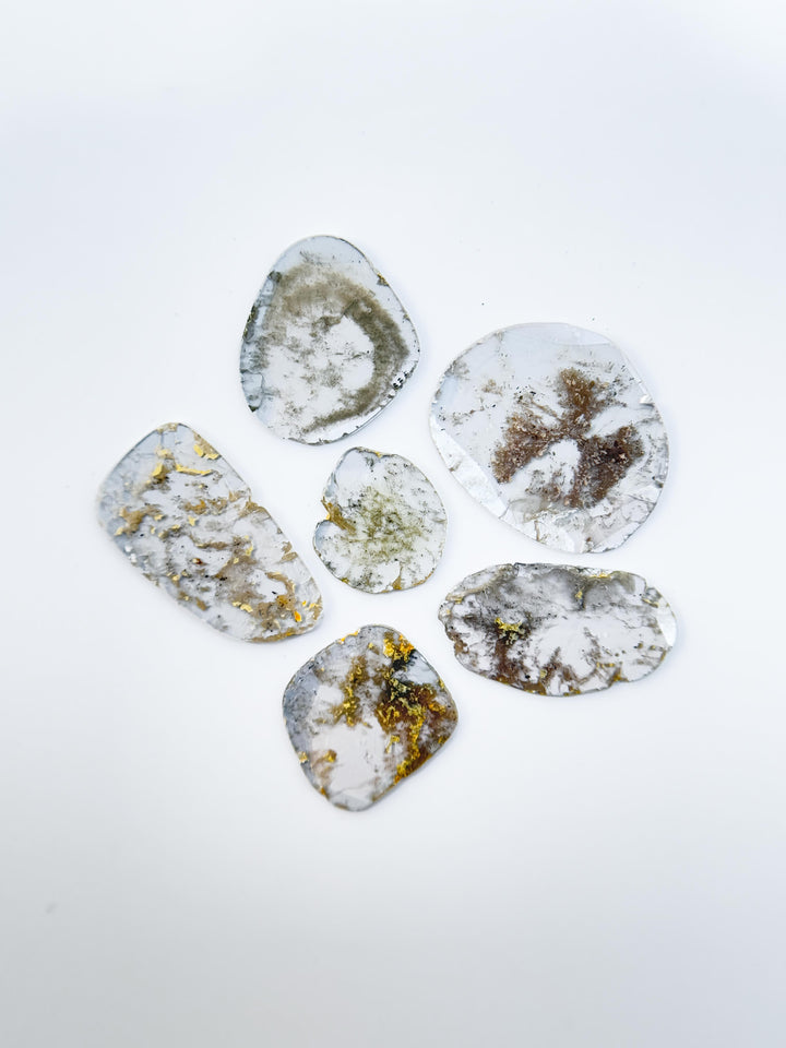 2.91 Ct Slice Rose Cut Grey Natural Salt and Pepper Diamond