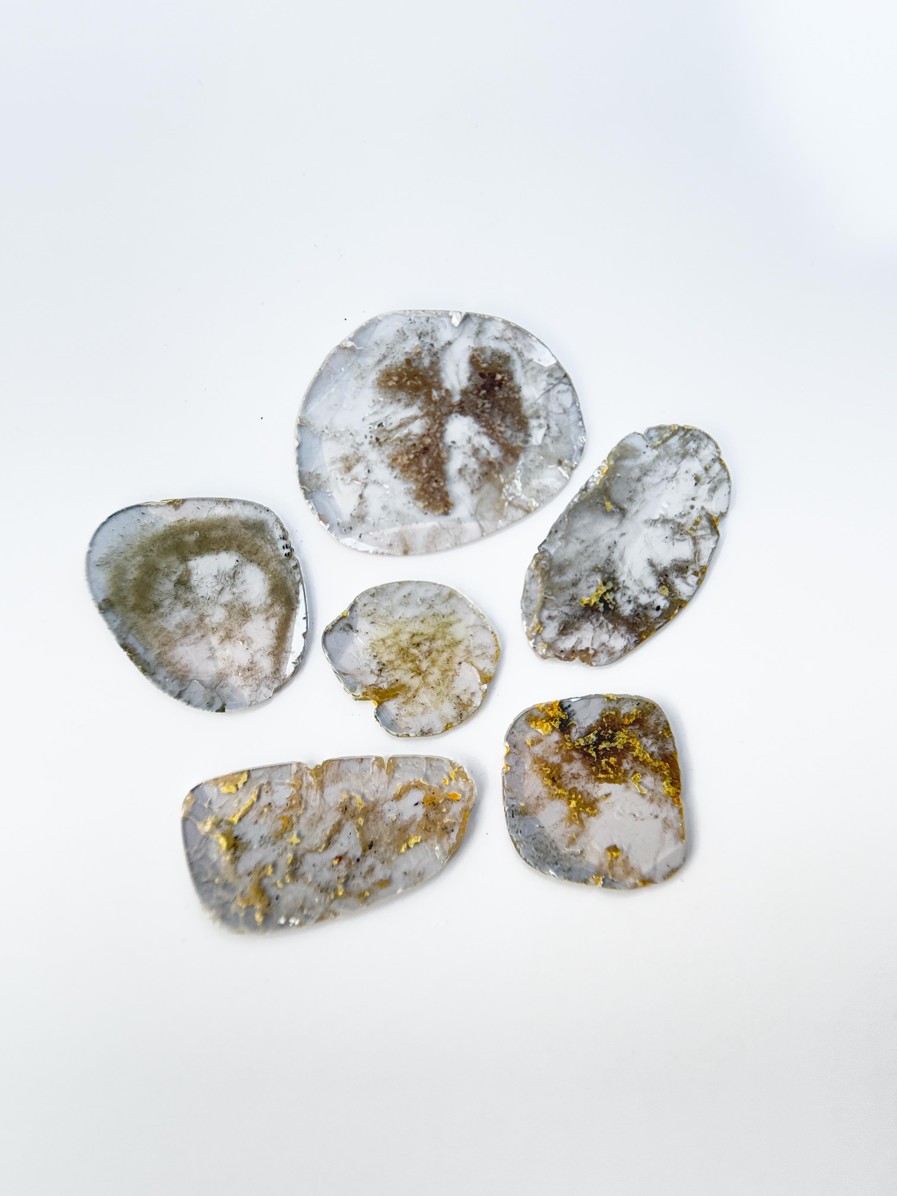 2.91 Ct Slice Rose Cut Grey Natural Salt and Pepper Diamond