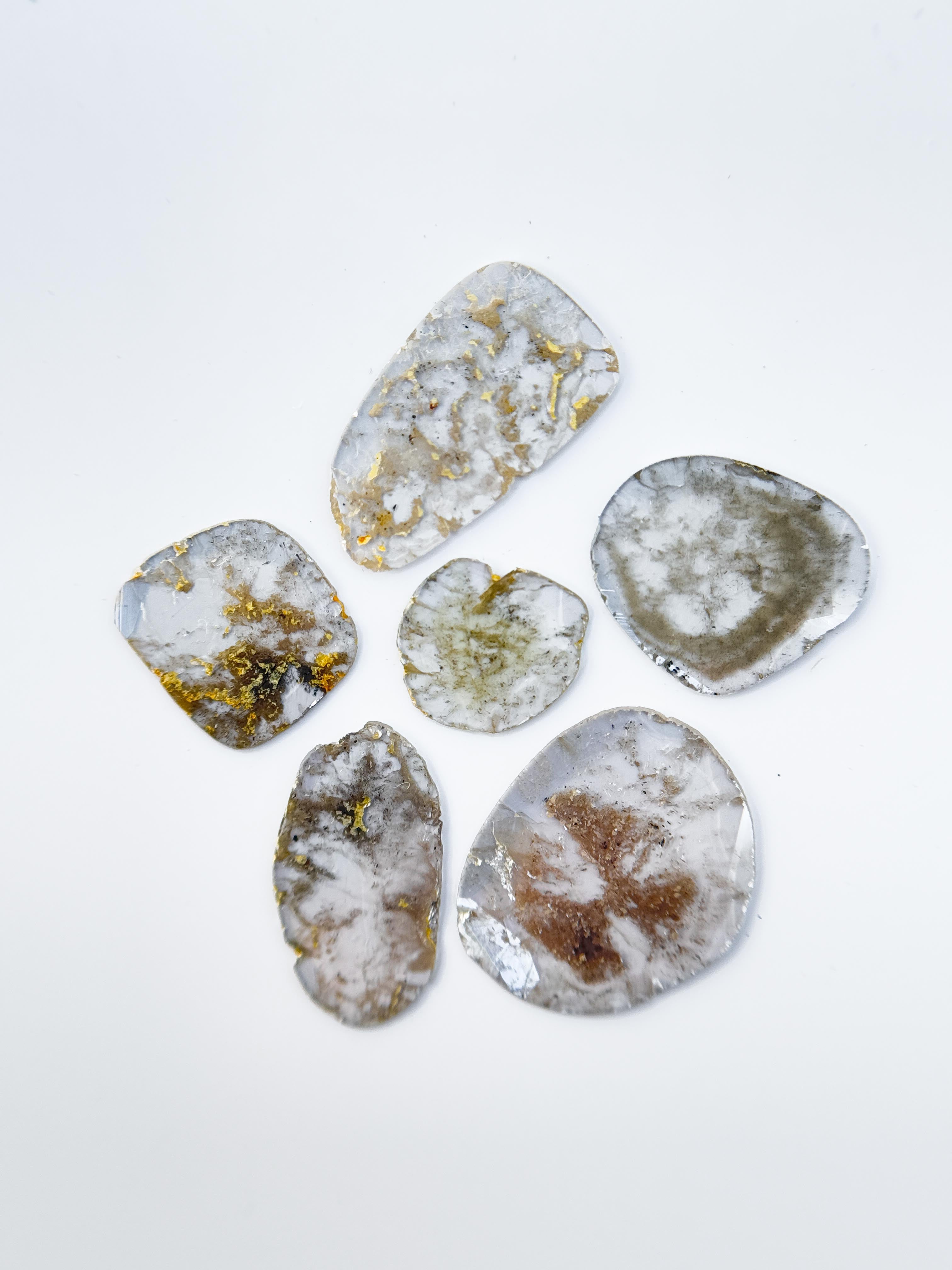 2.91 Ct Slice Rose Cut Grey Natural Salt and Pepper Diamond