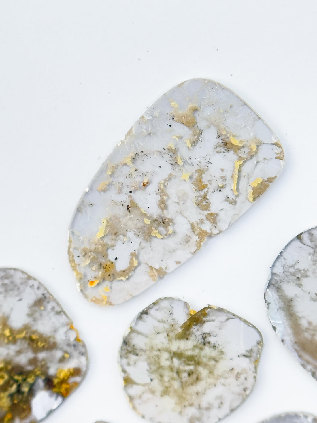2.91 Ct Slice Rose Cut Grey Natural Salt and Pepper Diamond