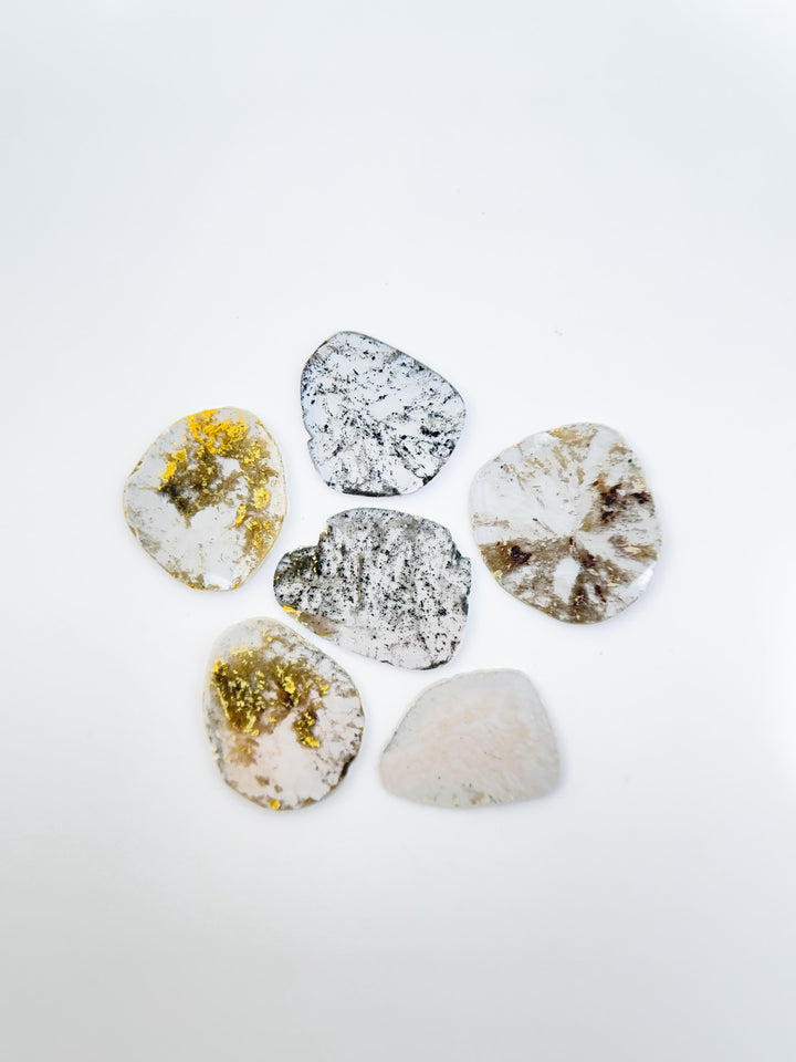 2.57 Ct Slice Rose Cut Grey Natural Salt and Pepper Diamond