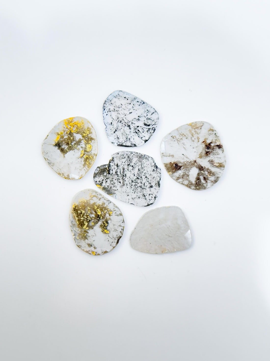 2.57 Ct Slice Rose Cut Grey Natural Salt and Pepper Diamond