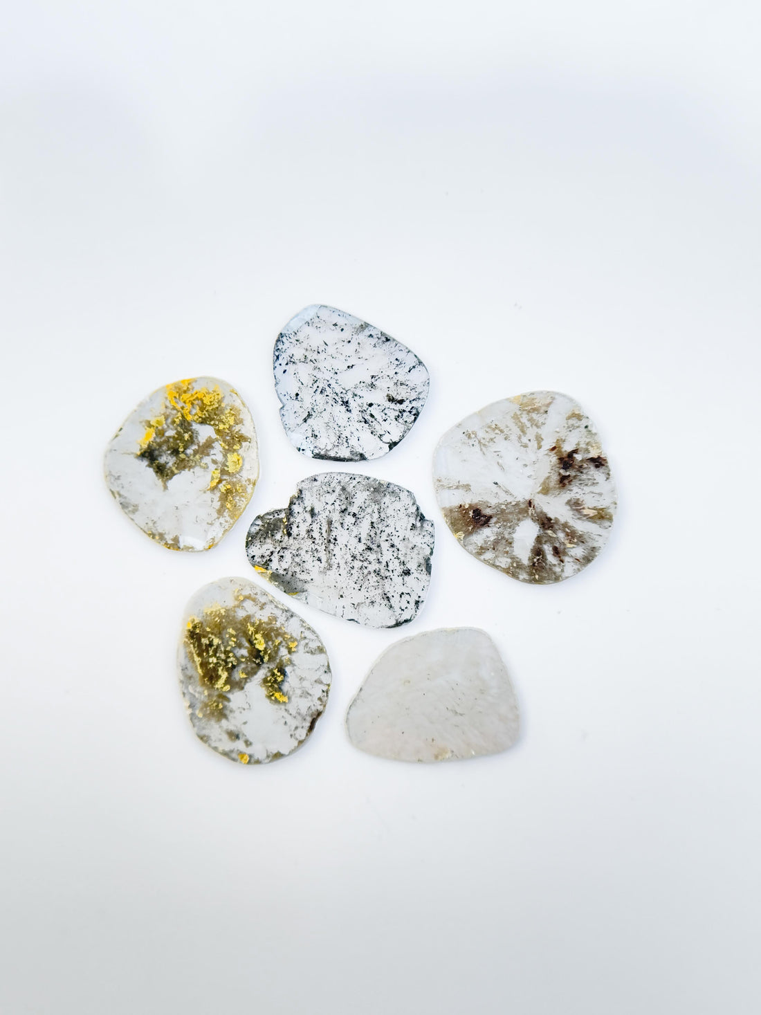 2.57 Ct Slice Rose Cut Grey Natural Salt and Pepper Diamond