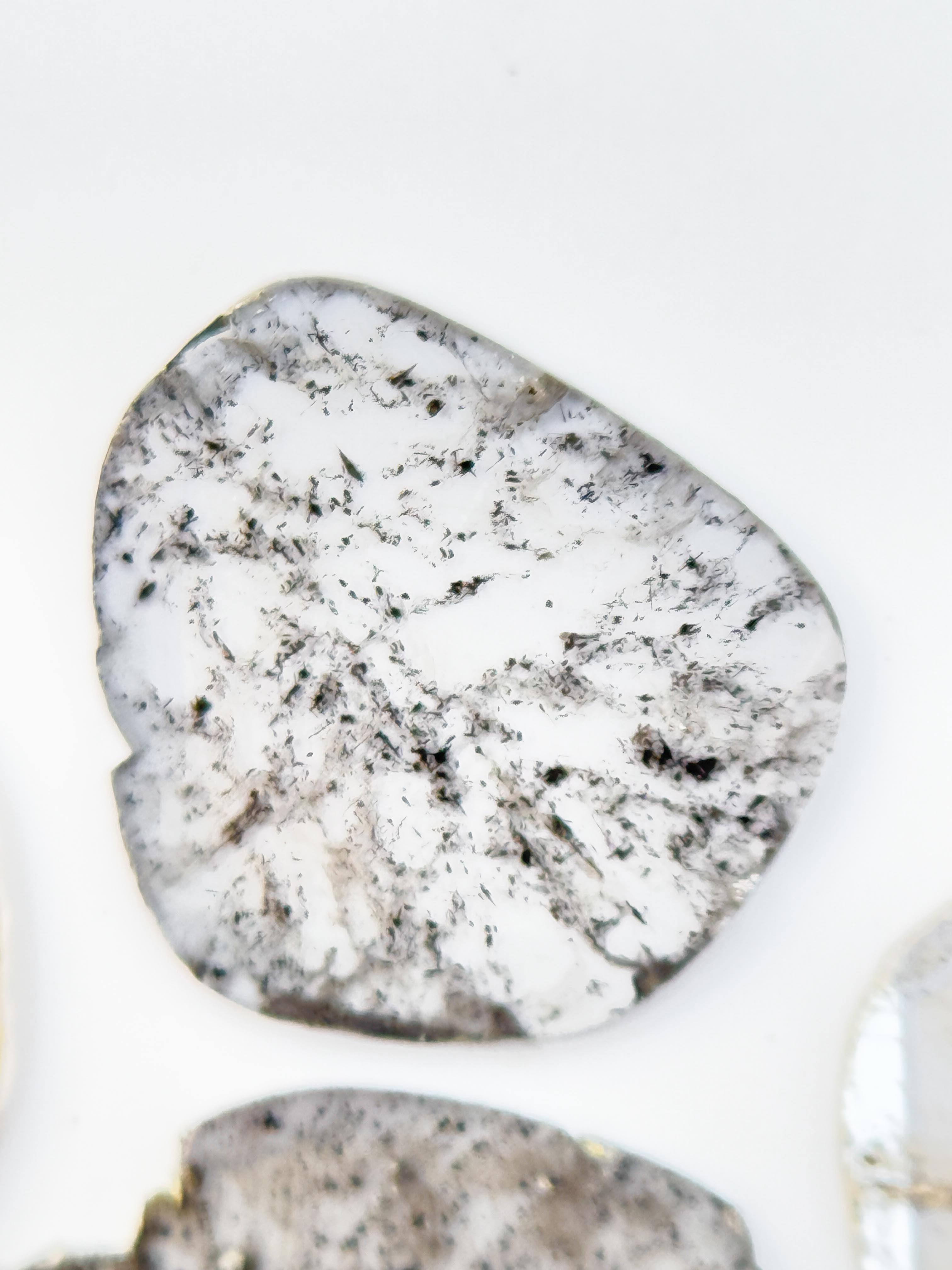2.57 Ct Slice Rose Cut Grey Natural Salt and Pepper Diamond
