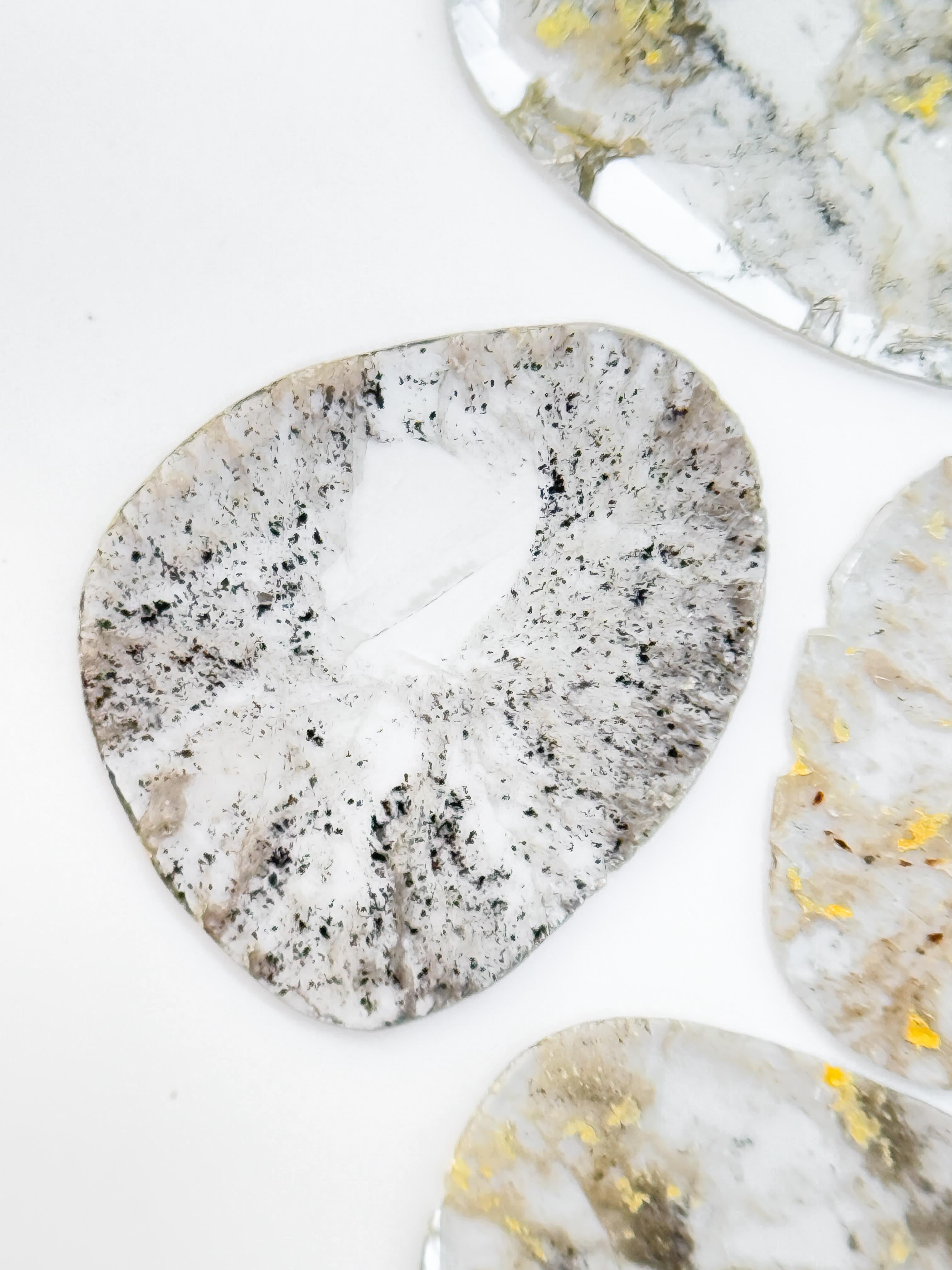 3.92 Ct Slice Rose Cut Grey Natural Salt and Pepper Diamond