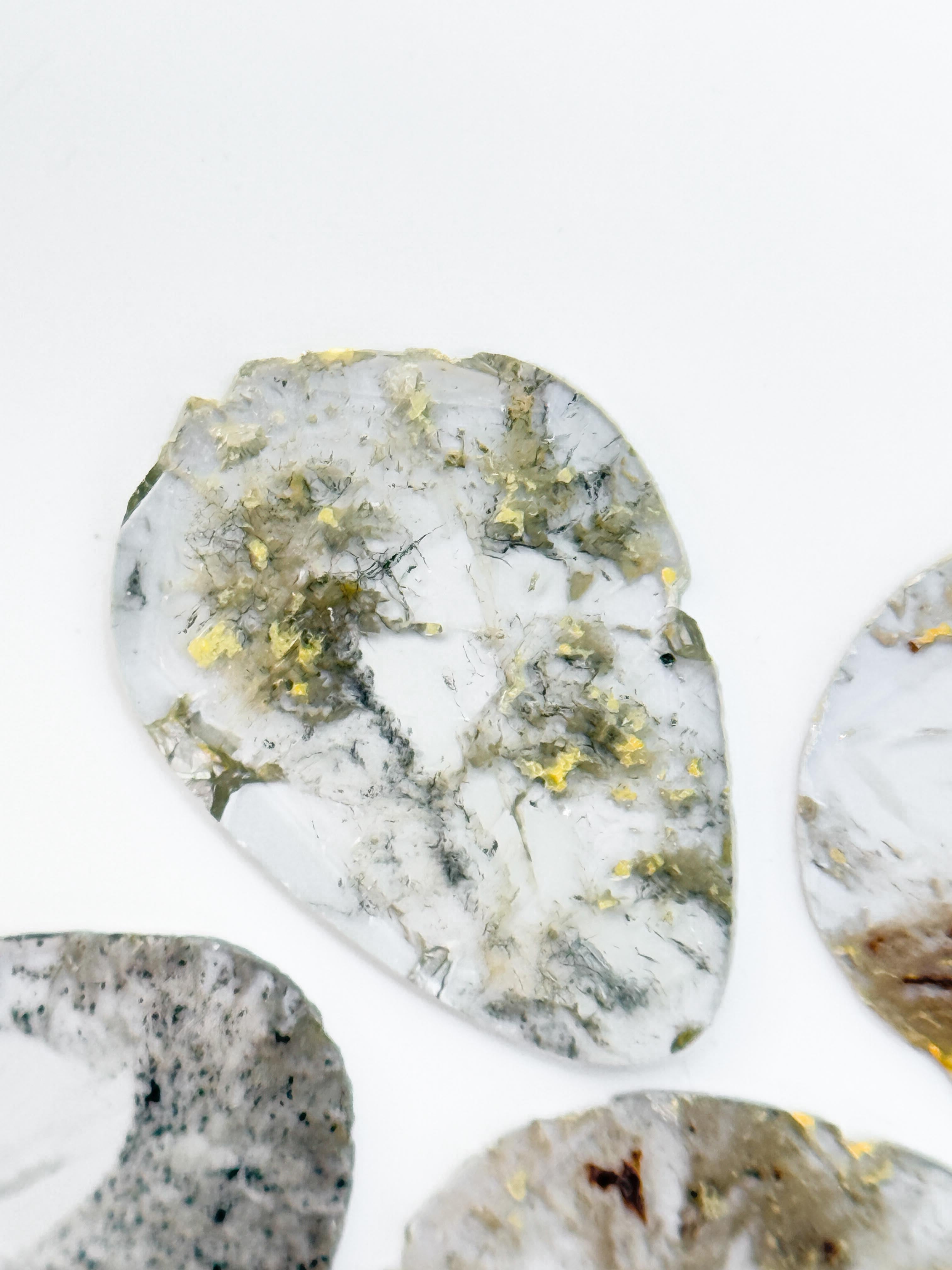 3.92 Ct Slice Rose Cut Grey Natural Salt and Pepper Diamond
