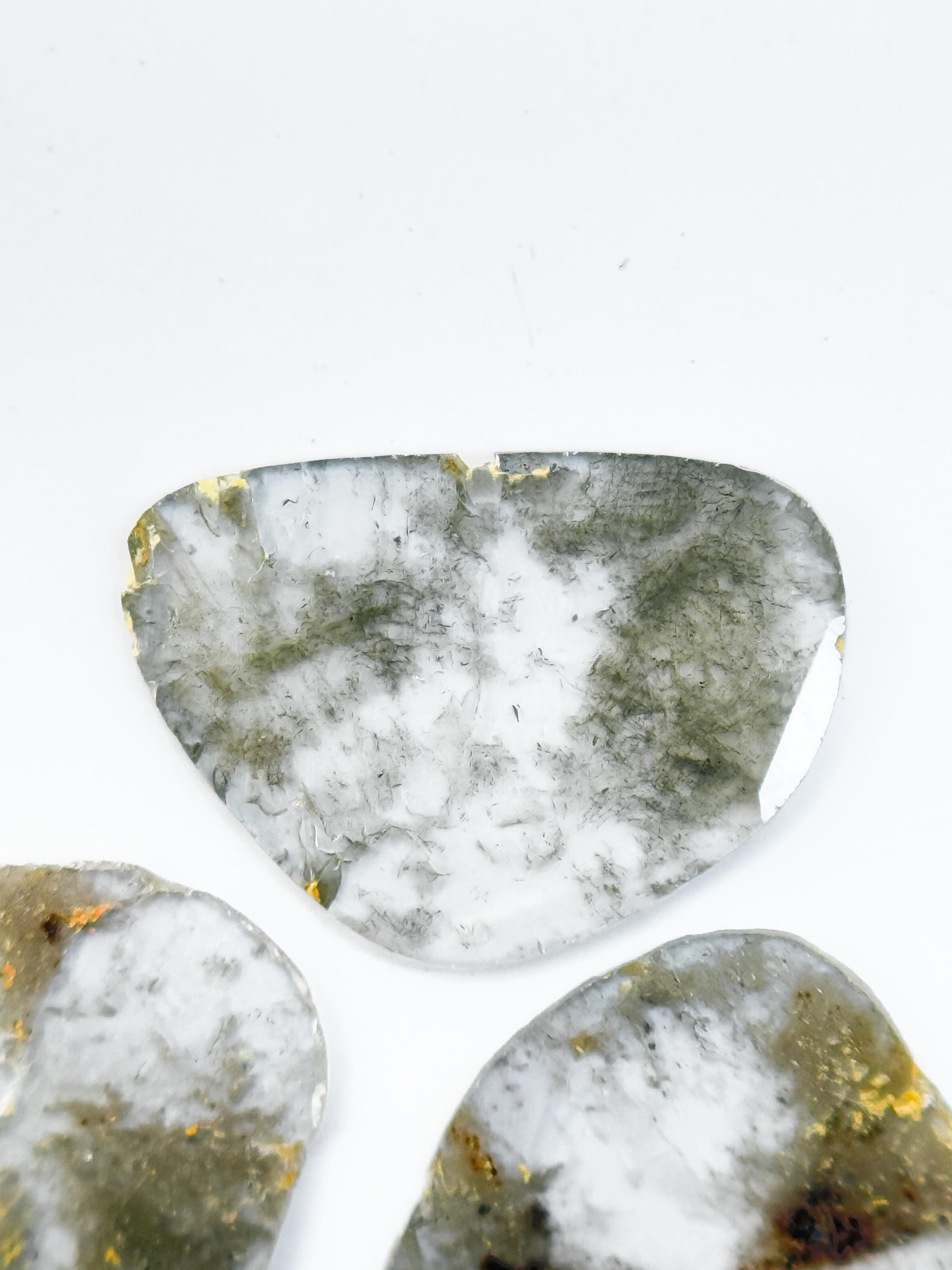 2.96 Ct Slice Rose Cut Grey Natural Salt and Pepper Diamond