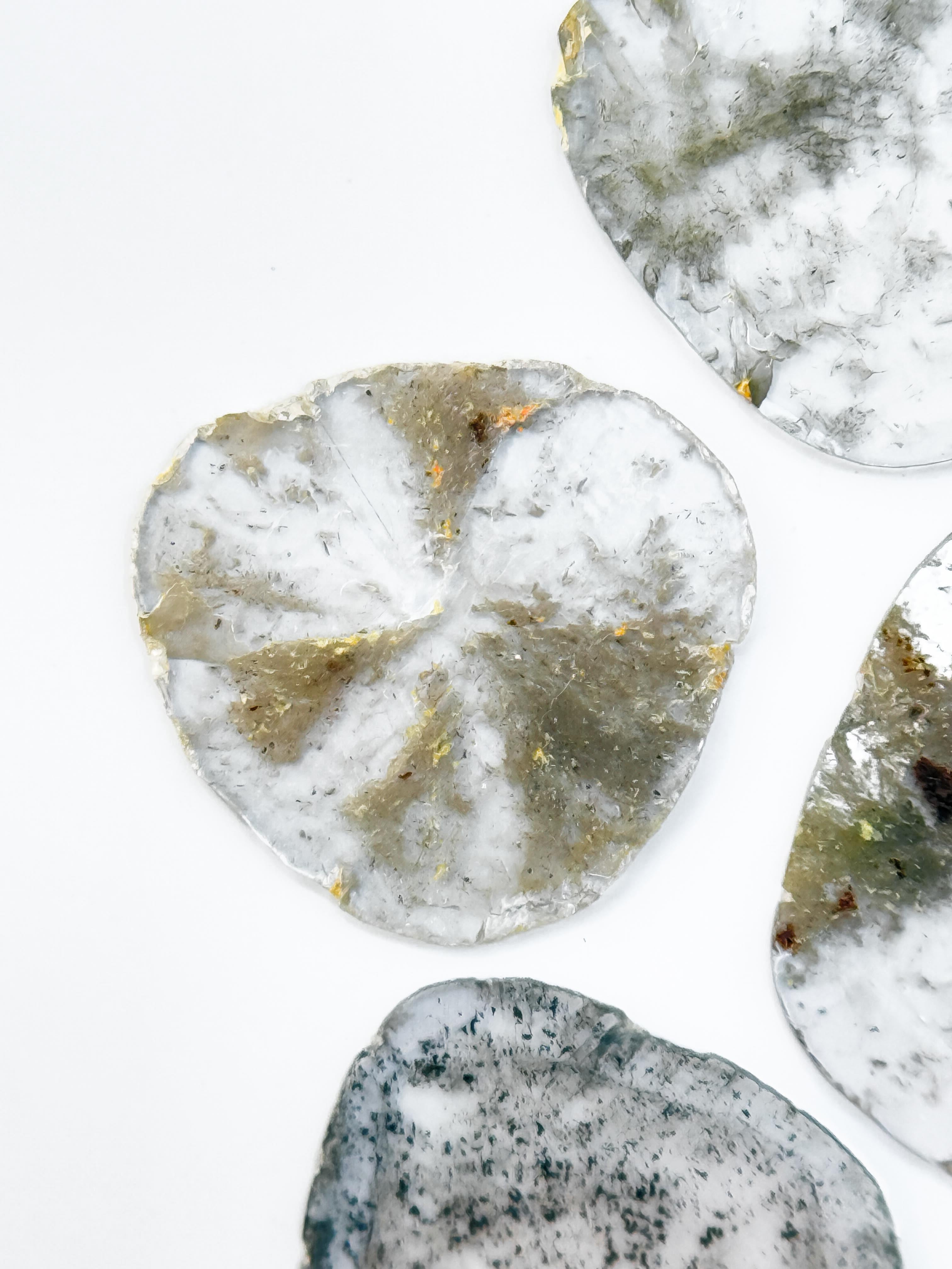2.96 Ct Slice Rose Cut Grey Natural Salt and Pepper Diamond
