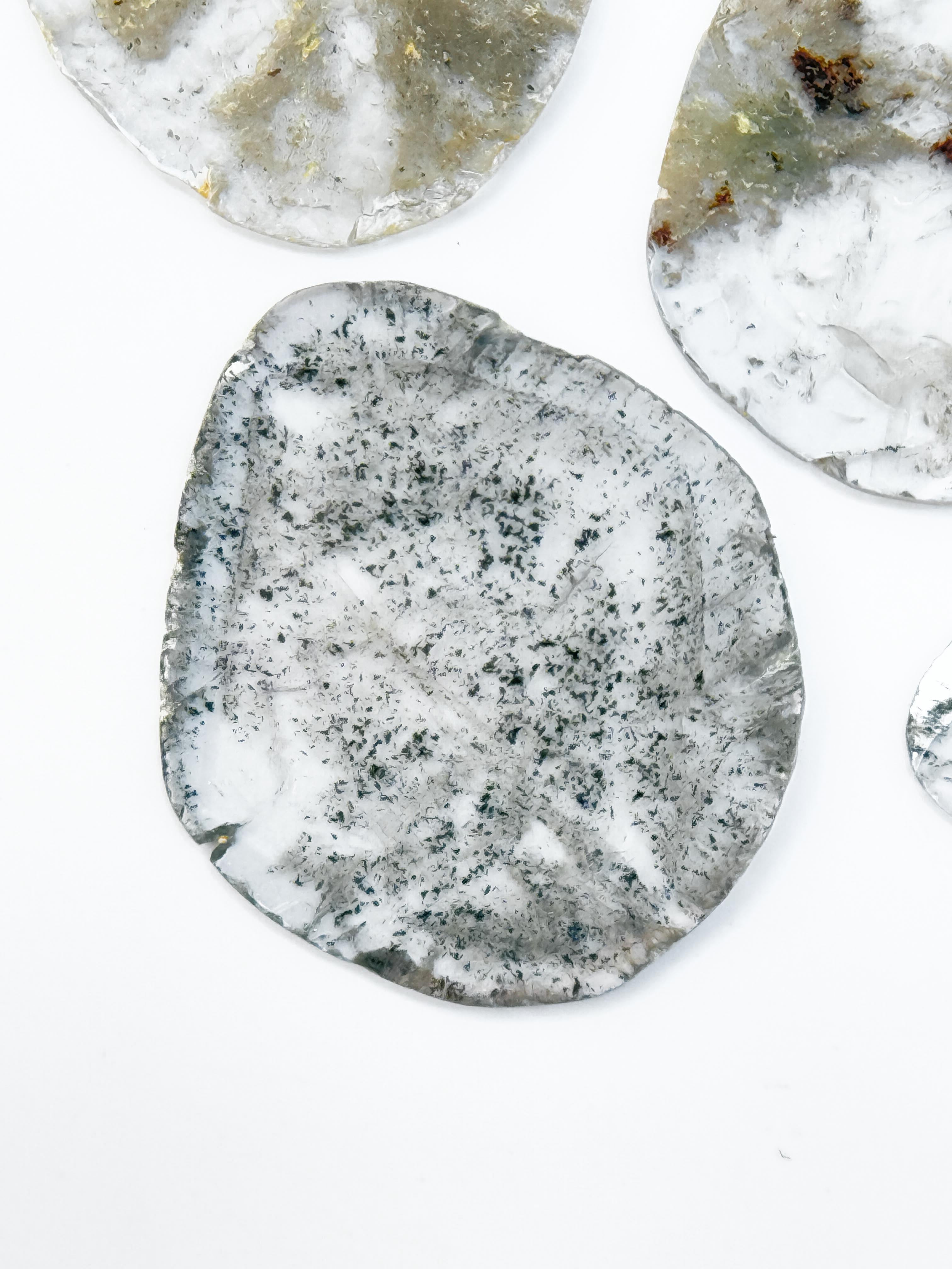 2.96 Ct Slice Rose Cut Grey Natural Salt and Pepper Diamond