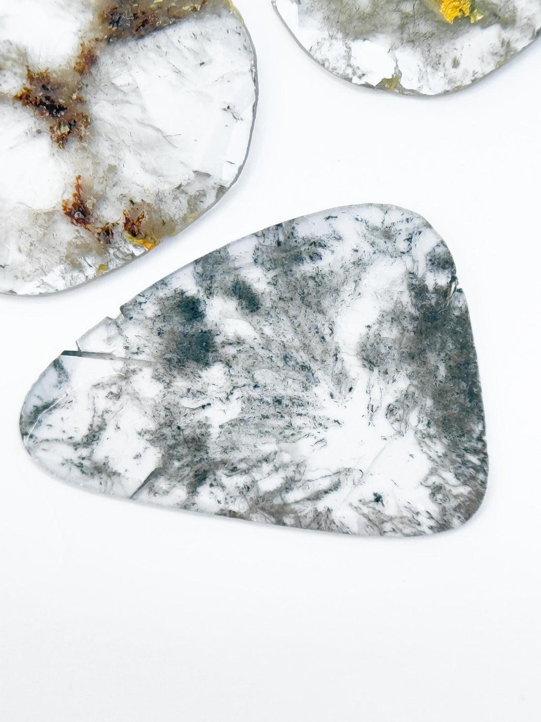 2.96 Ct Slice Rose Cut Grey Natural Salt and Pepper Diamond
