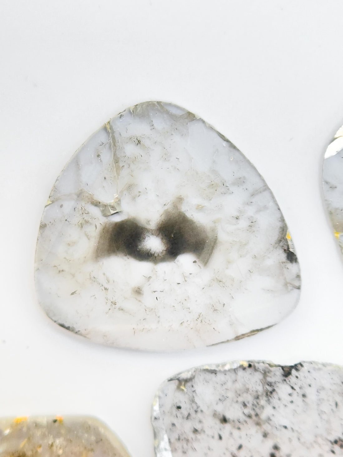 2.72 Ct Slice Rose Cut Grey Natural Salt and Pepper Diamond