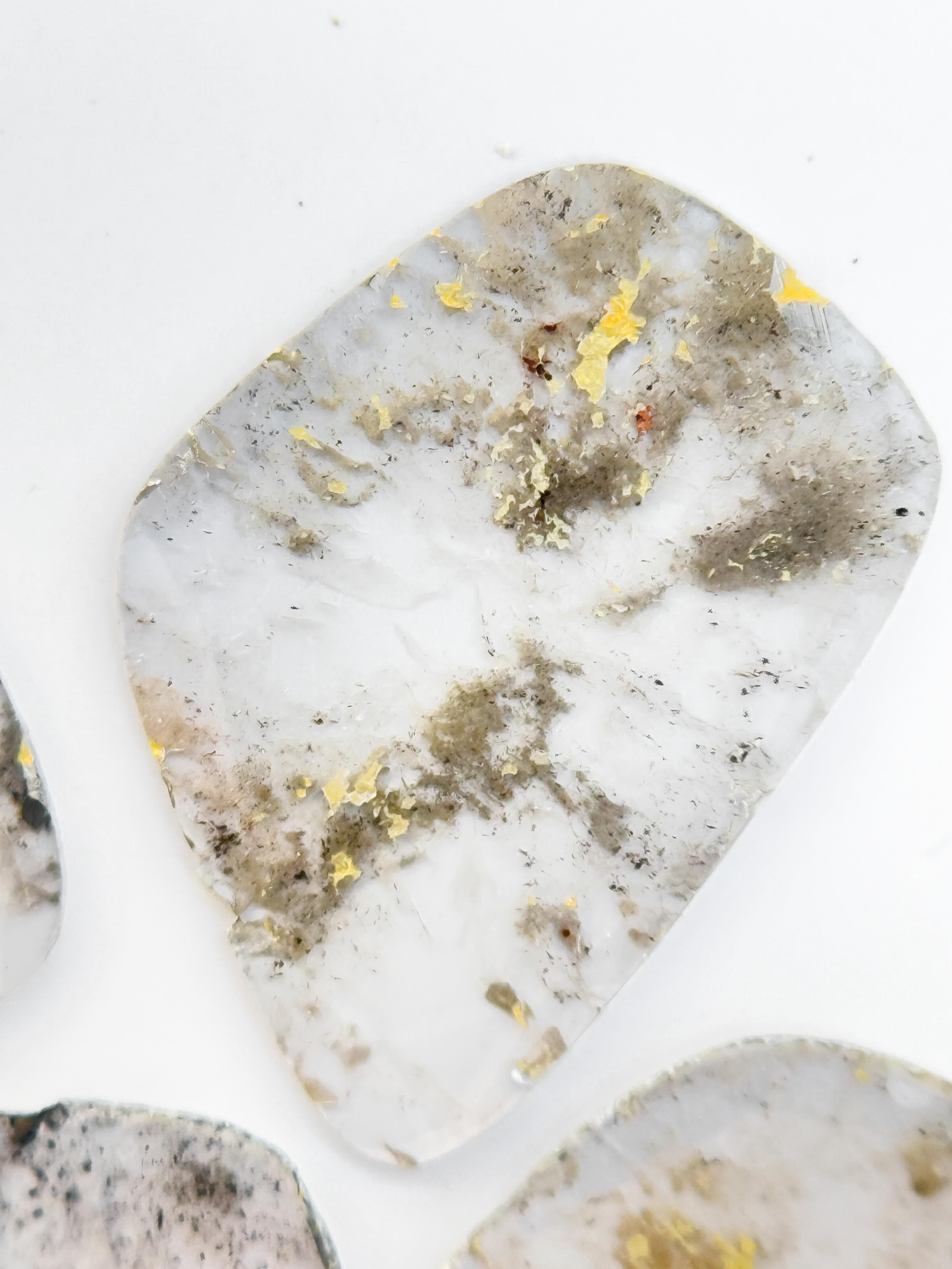2.72 Ct Slice Rose Cut Grey Natural Salt and Pepper Diamond