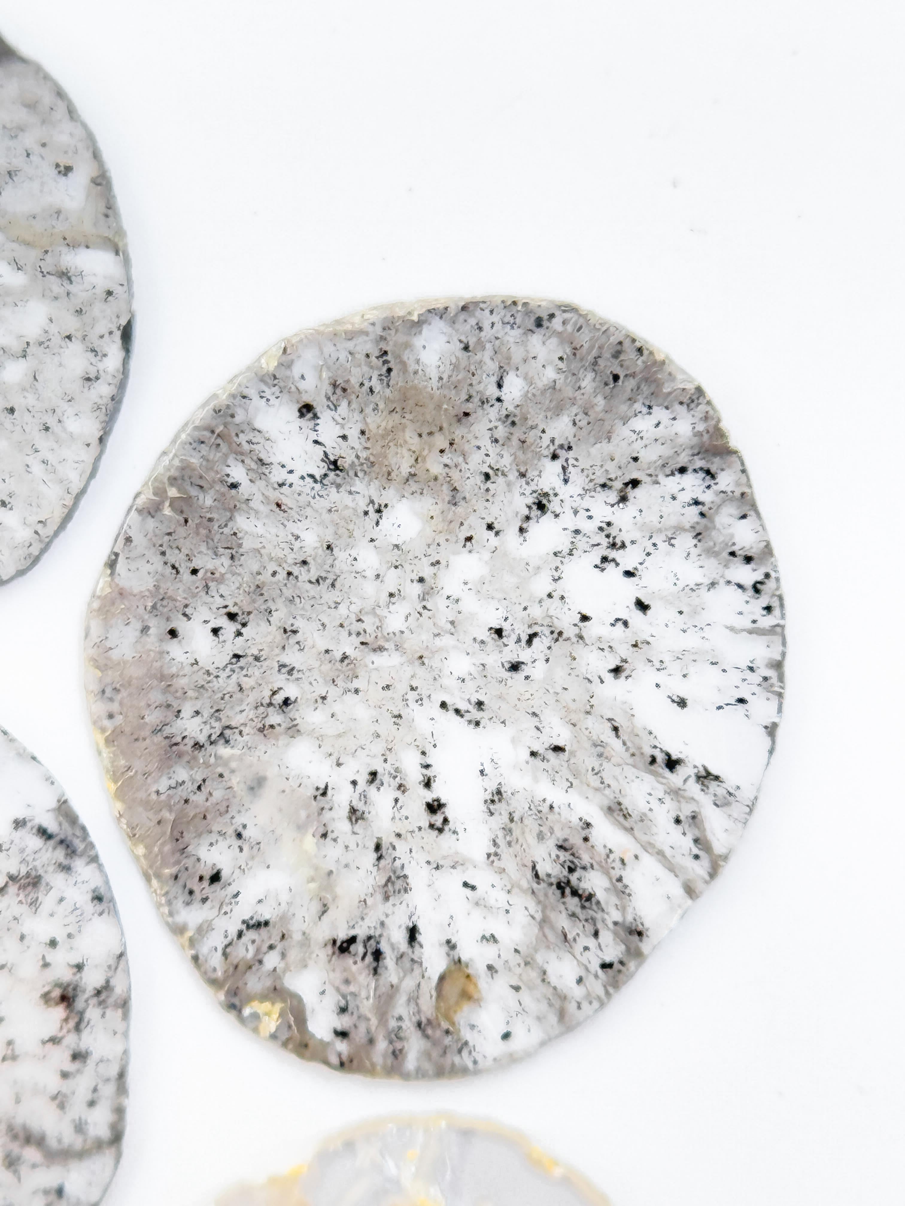 2.59 Ct Slice Rose Cut Grey Natural Salt and Pepper Diamond