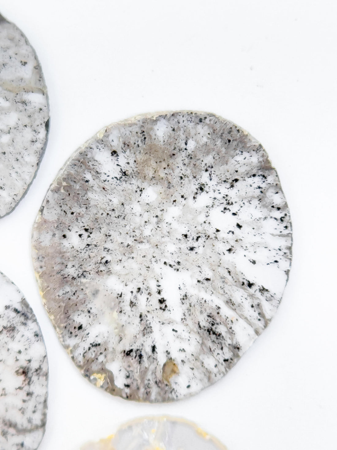 2.59 Ct Slice Rose Cut Grey Natural Salt and Pepper Diamond