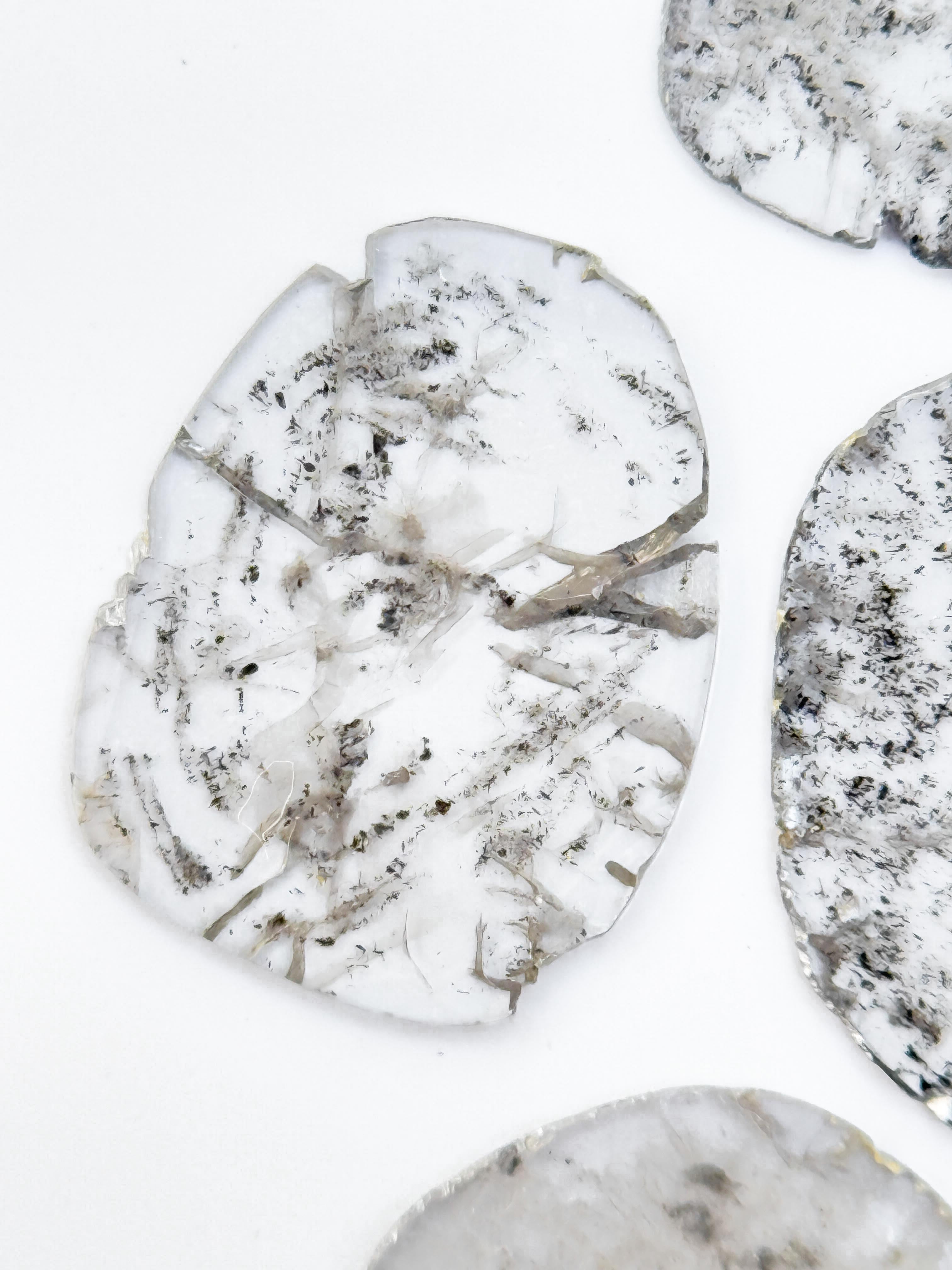 2.59 Ct Slice Rose Cut Grey Natural Salt and Pepper Diamond