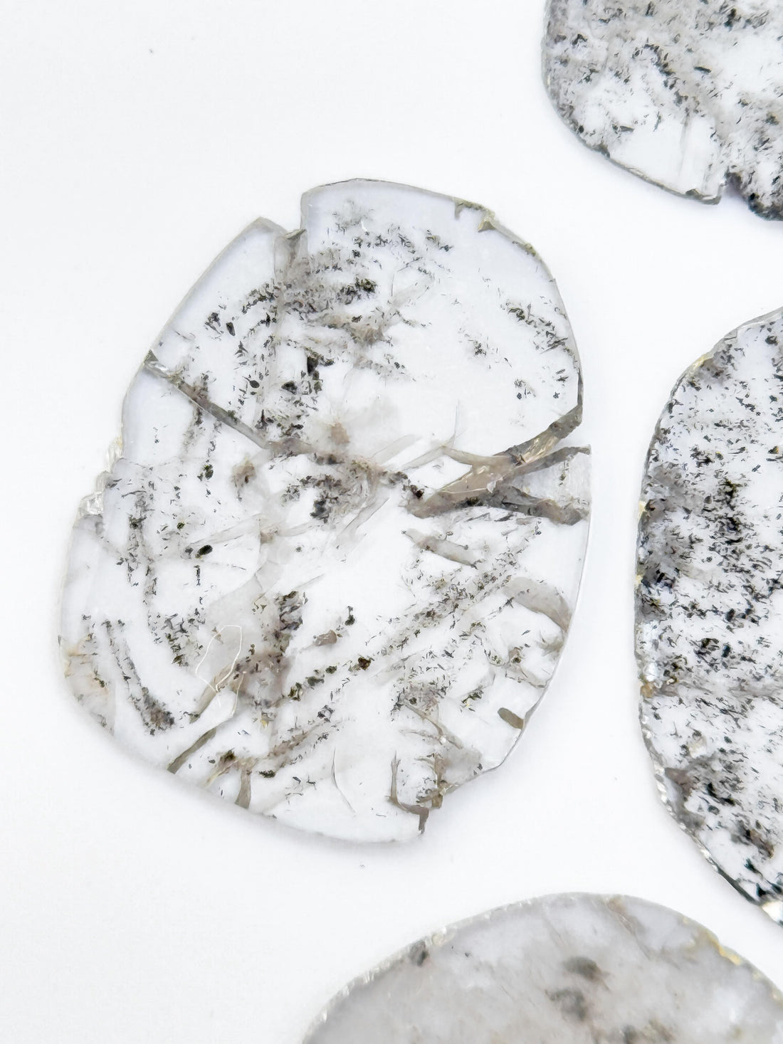2.59 Ct Slice Rose Cut Grey Natural Salt and Pepper Diamond