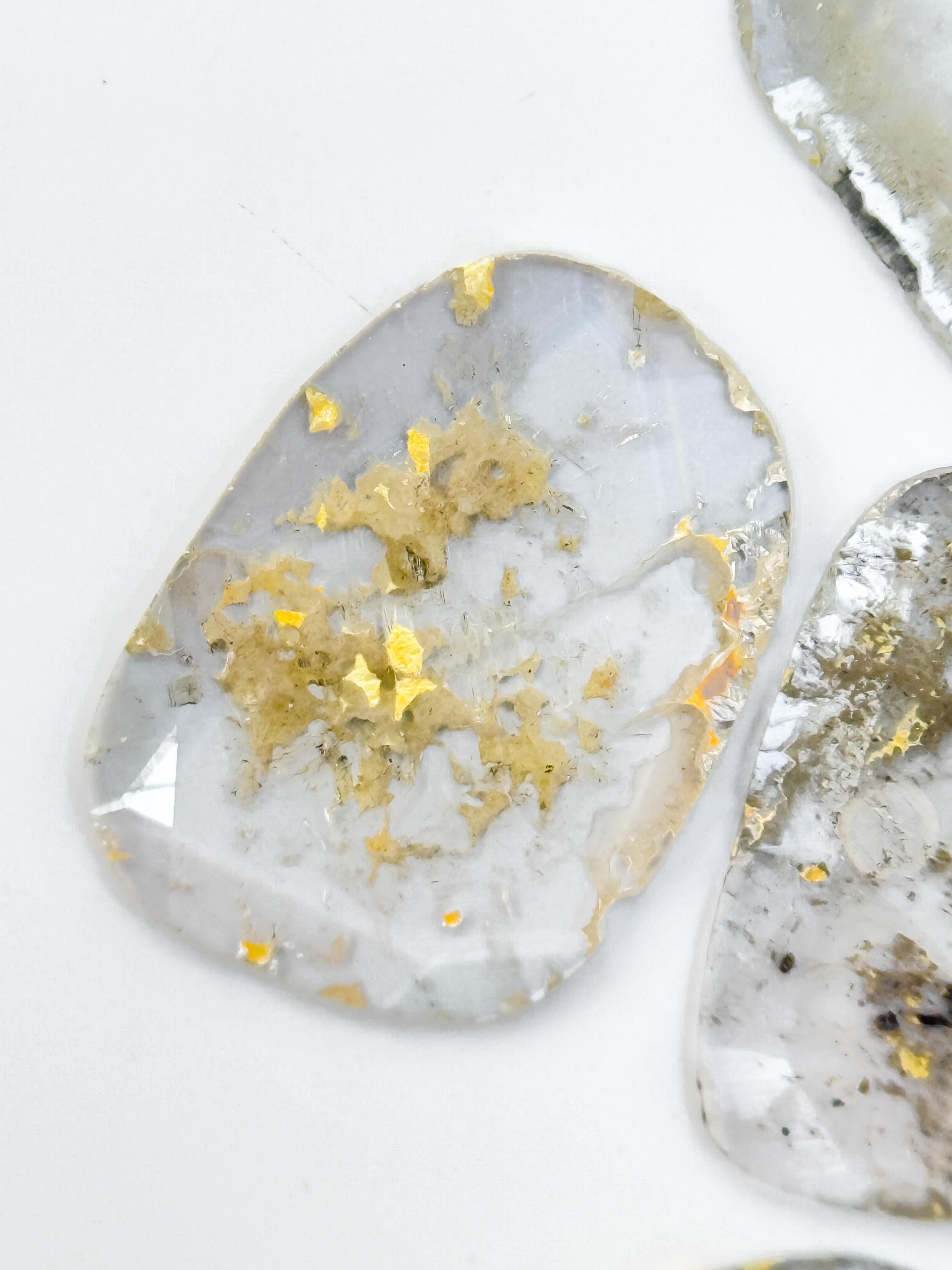 2.81 Ct Slice Rose Cut Grey Natural Salt and Pepper Diamond