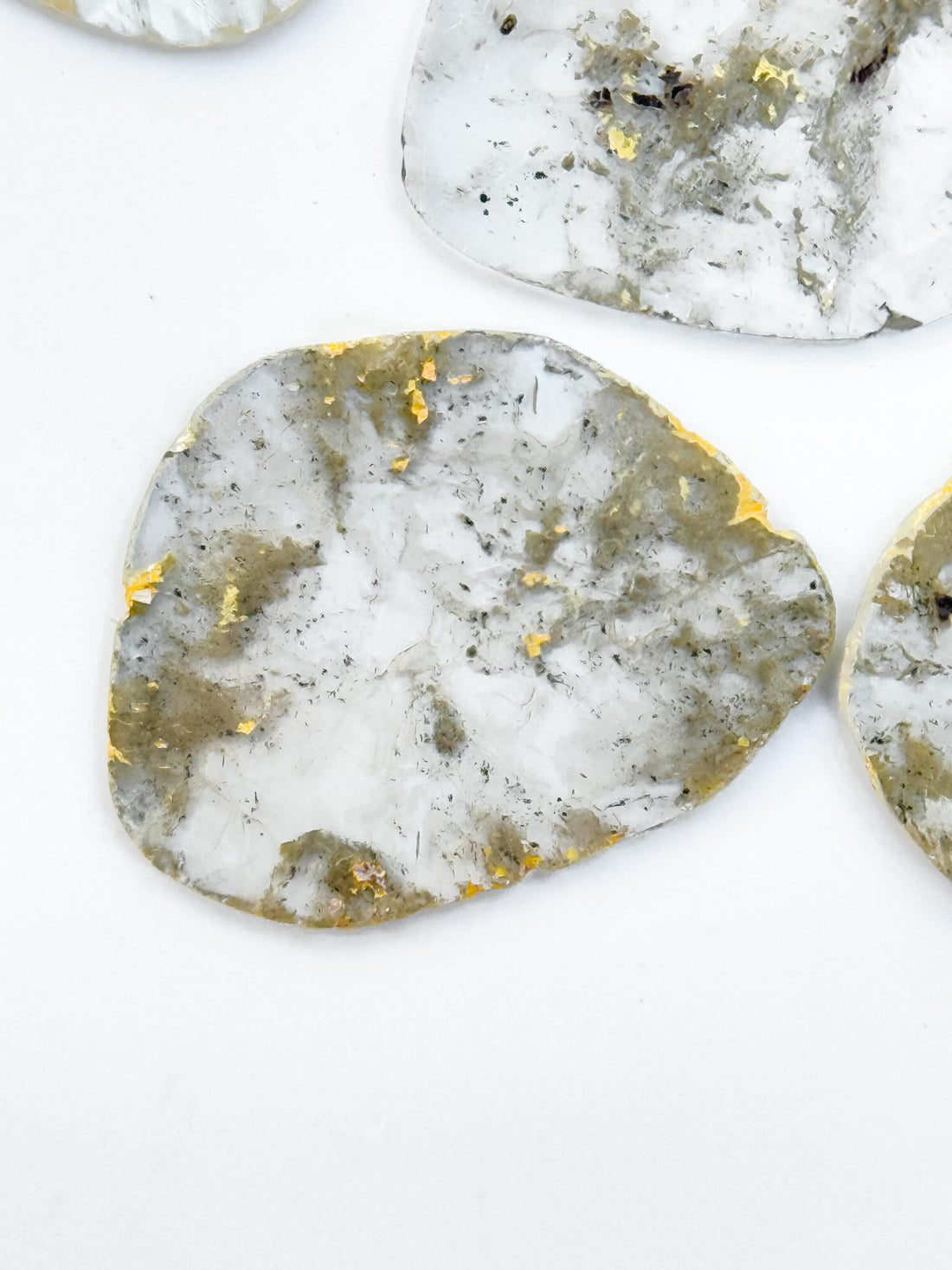 2.81 Ct Slice Rose Cut Grey Natural Salt and Pepper Diamond