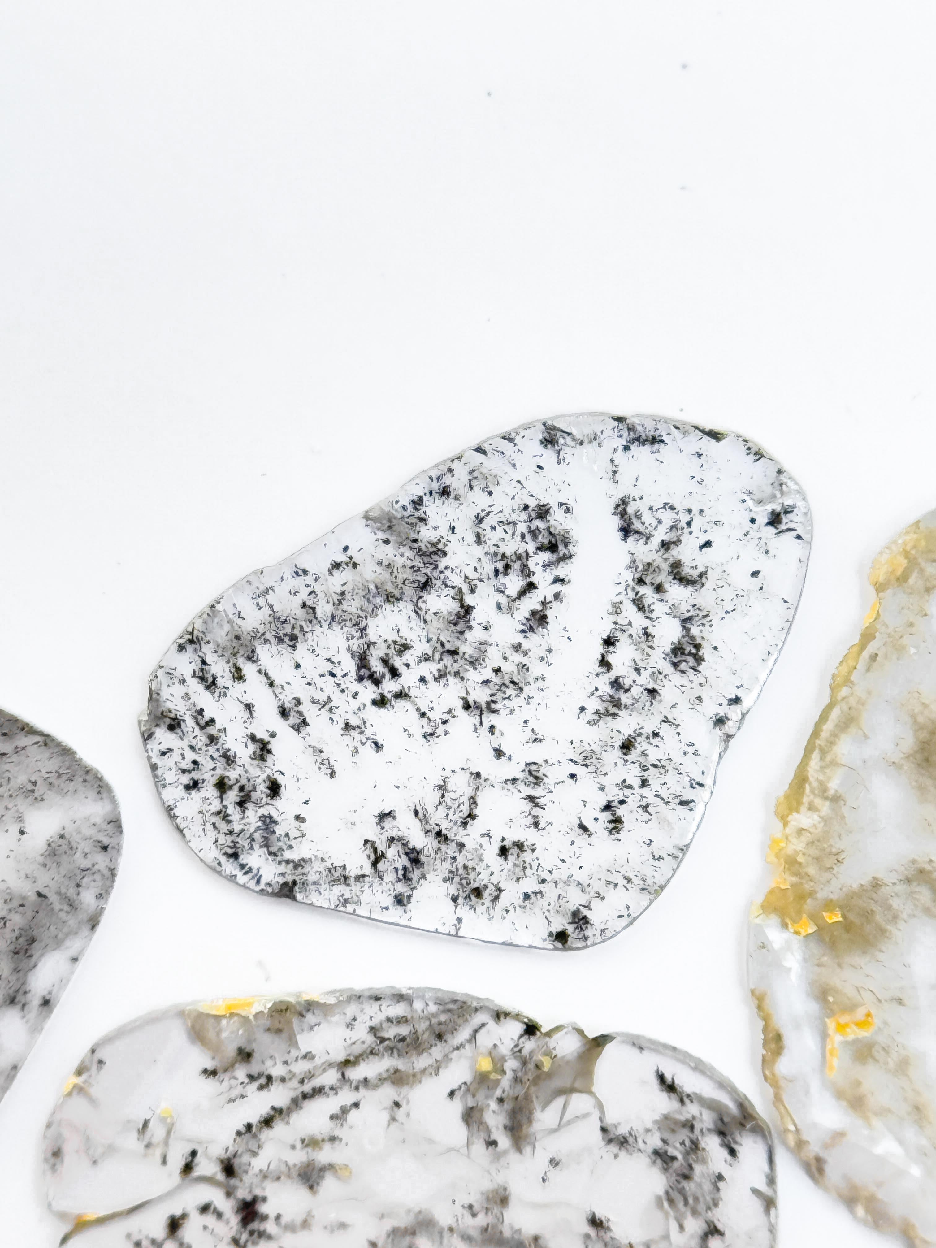 3.08 Ct Slice Rose Cut Grey Natural Salt and Pepper Diamond