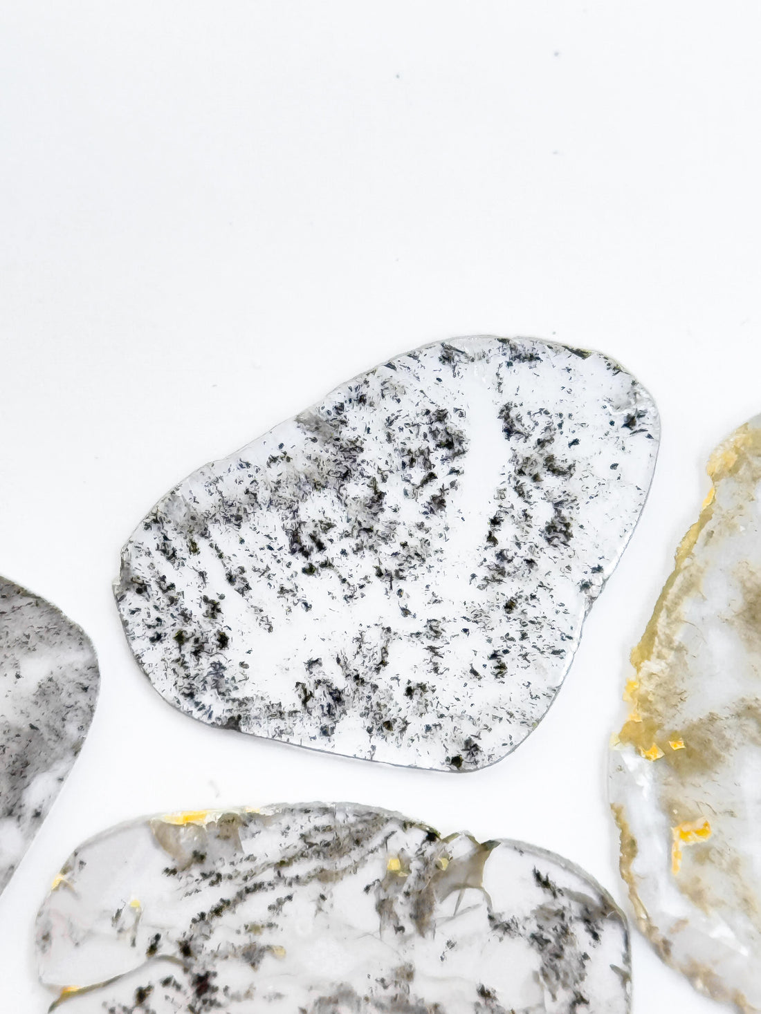 3.08 Ct Slice Rose Cut Grey Natural Salt and Pepper Diamond