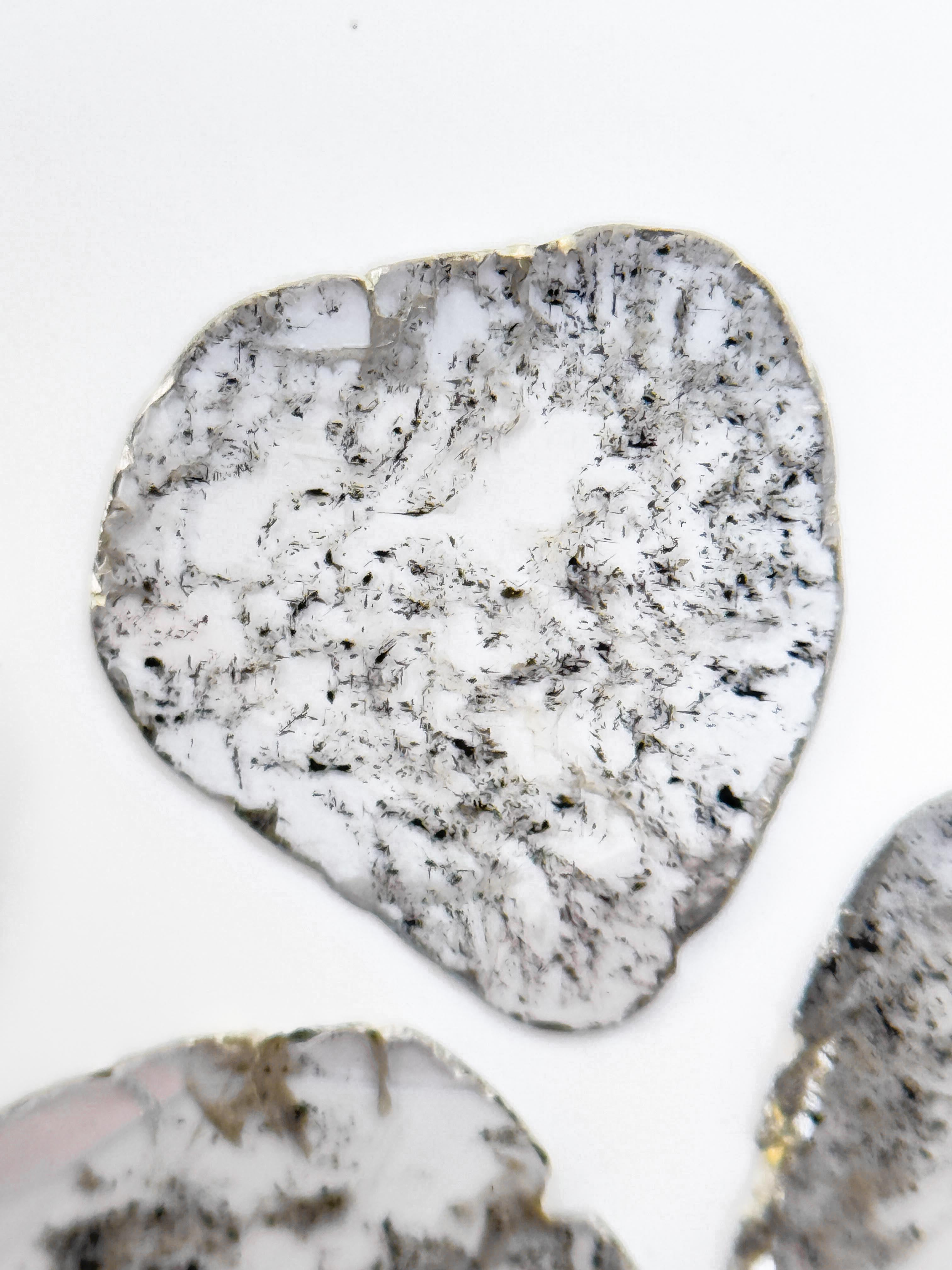 2.54 Ct Slice Rose Cut Grey Natural Salt and Pepper Diamond