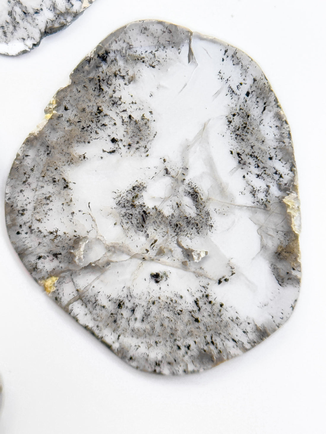 2.54 Ct Slice Rose Cut Grey Natural Salt and Pepper Diamond