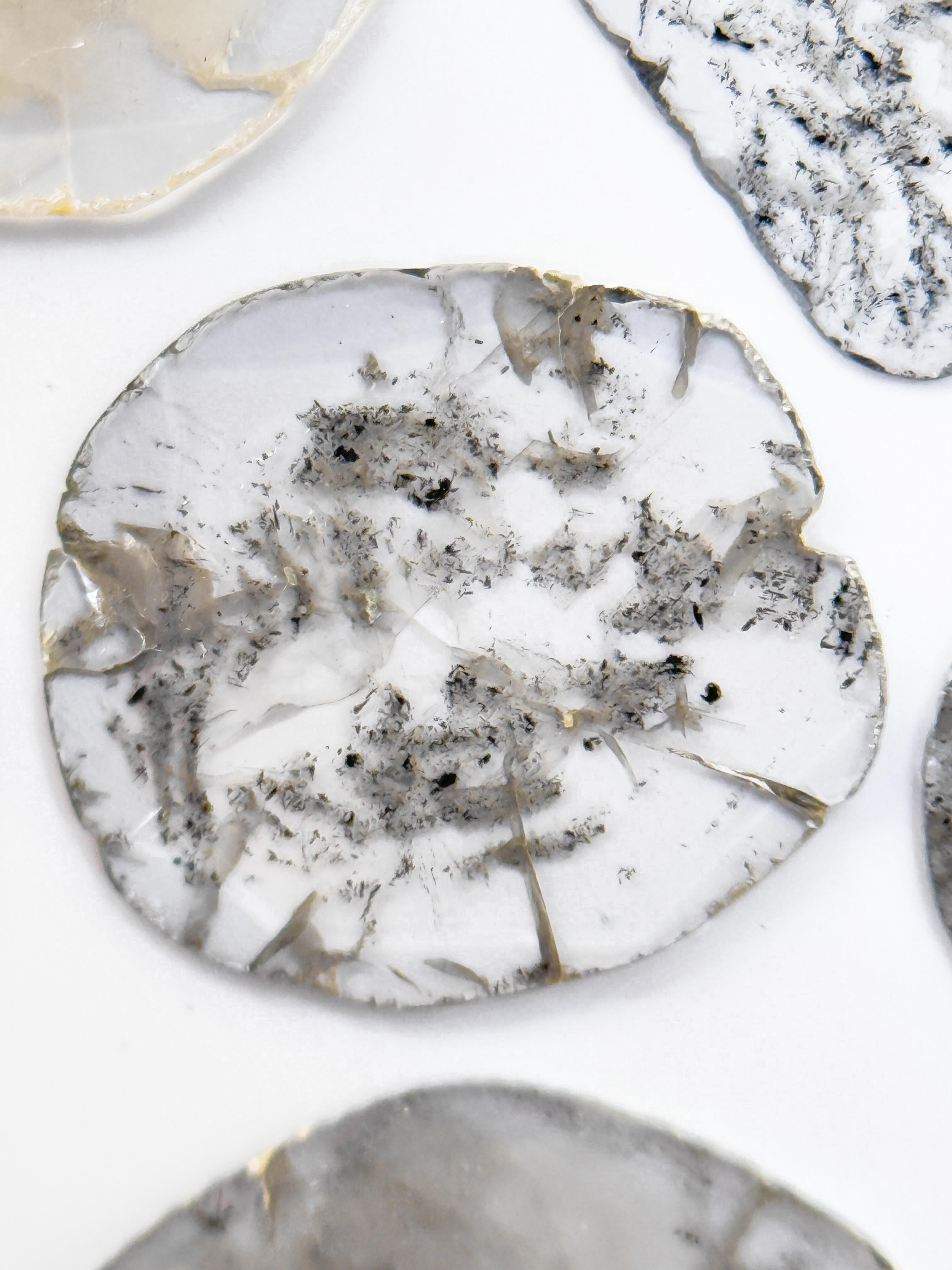 2.54 Ct Slice Rose Cut Grey Natural Salt and Pepper Diamond