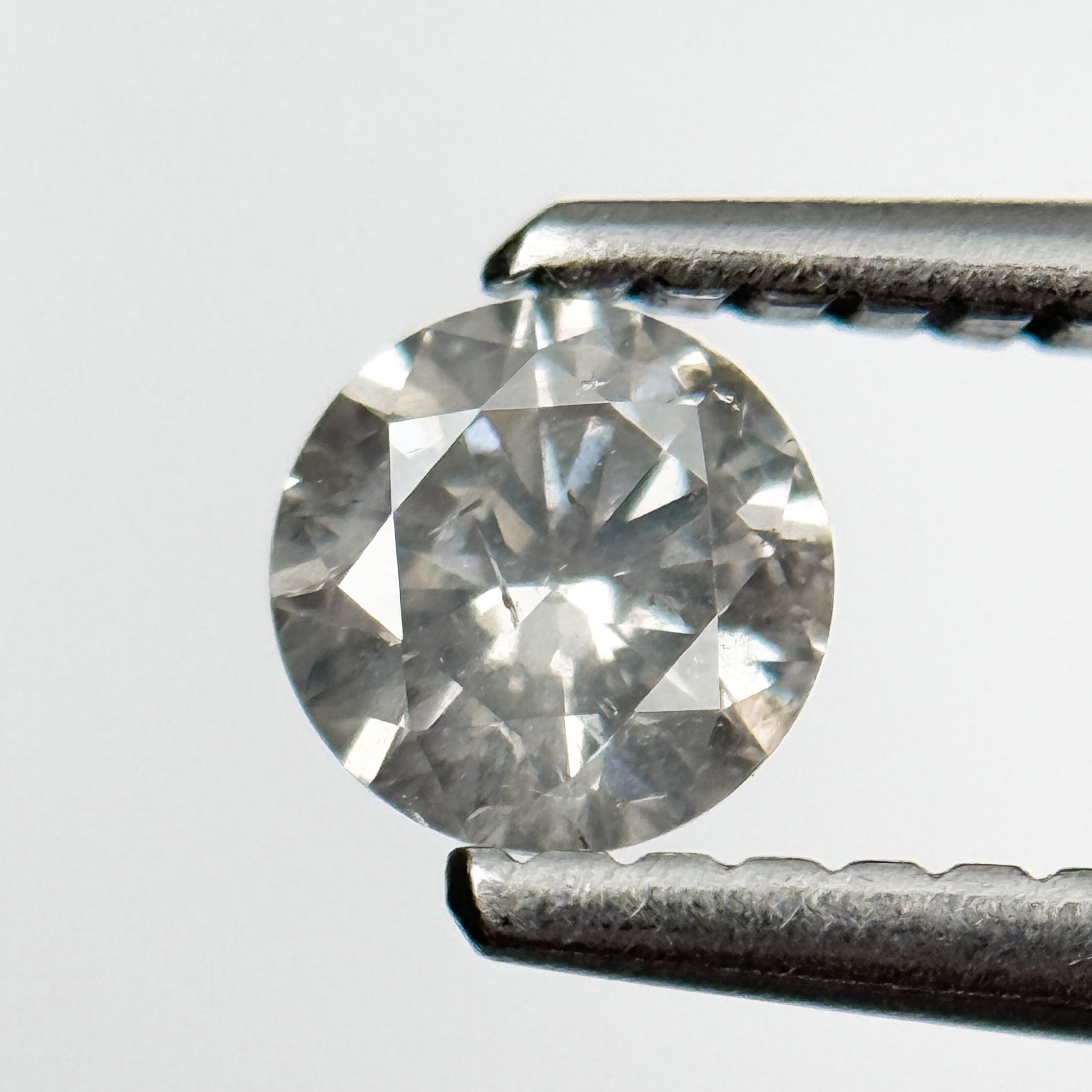 0.32 Ct Round Brilliant Cut Grey Natural Diamond Loose
