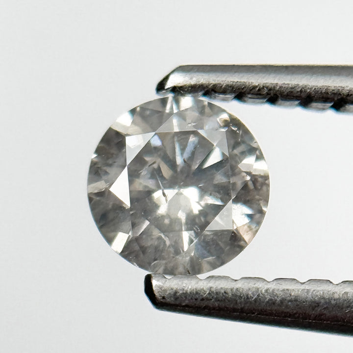 0.32 Ct Round Brilliant Cut Grey Natural Salt and Pepper Diamond