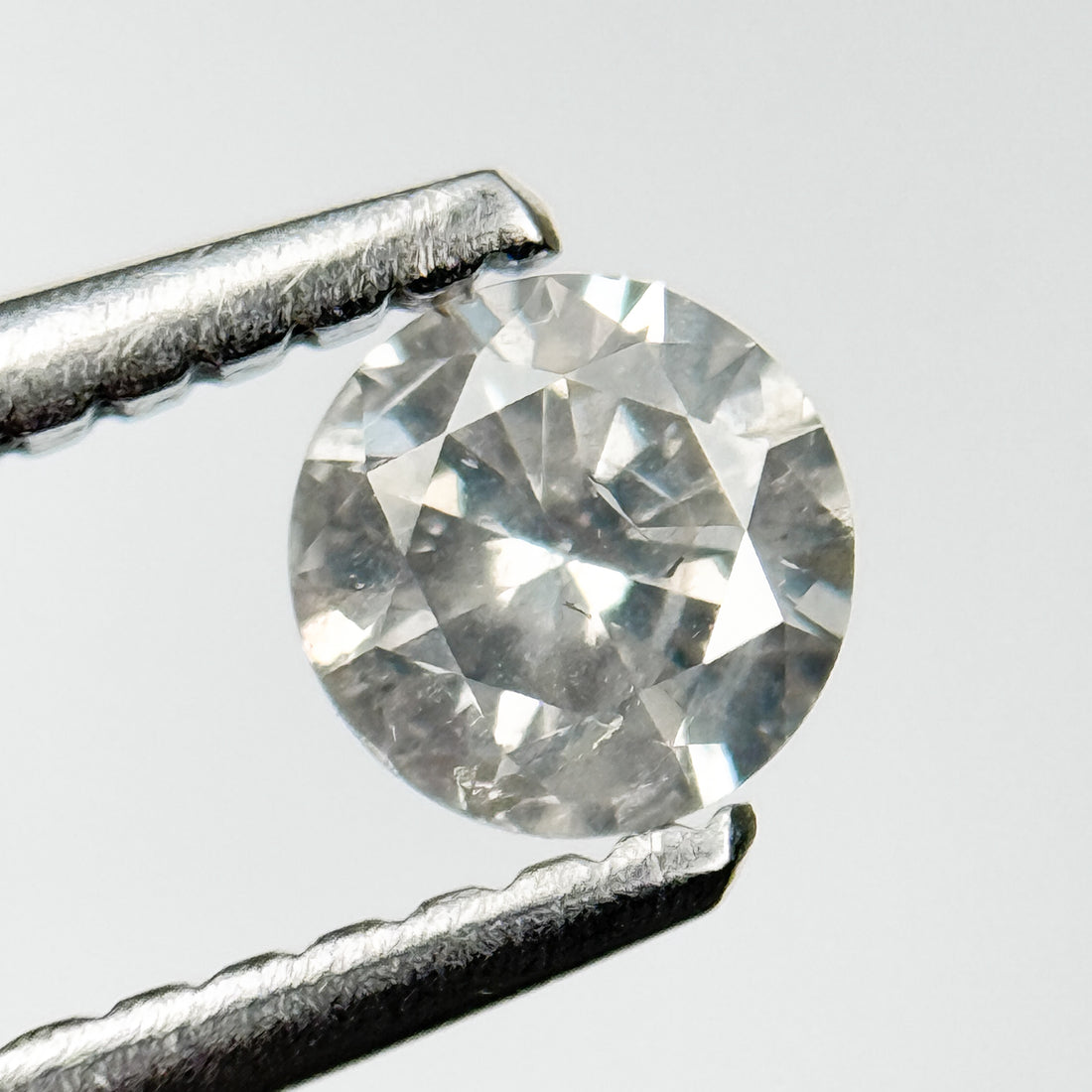 0.32 Ct Round Brilliant Cut Grey Natural Salt and Pepper Diamond