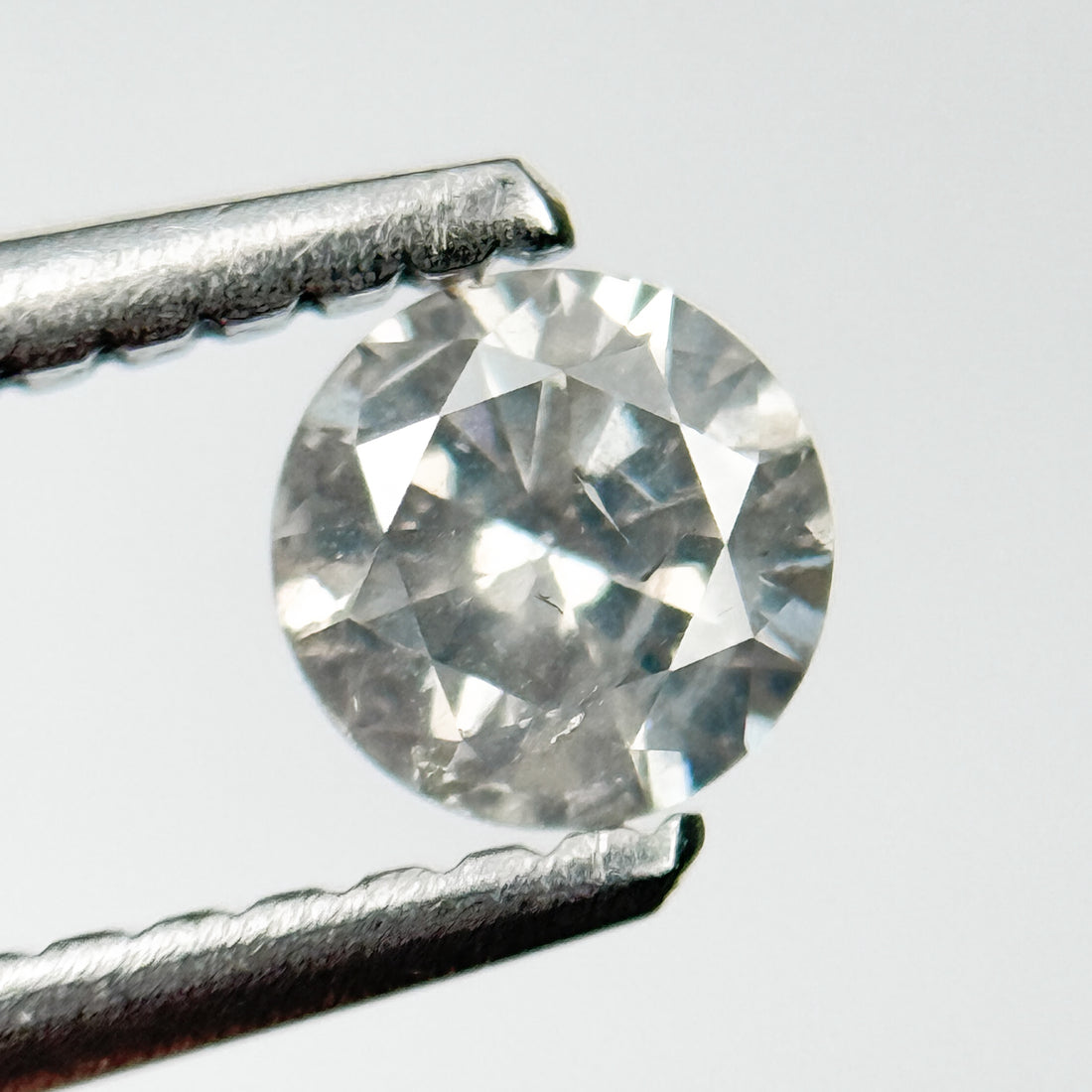 0.32 Ct Round Brilliant Cut Grey Natural Salt and Pepper Diamond