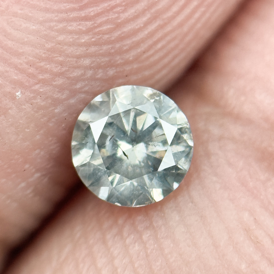 0.32 Ct Round Brilliant Cut Grey Natural Diamond Loose