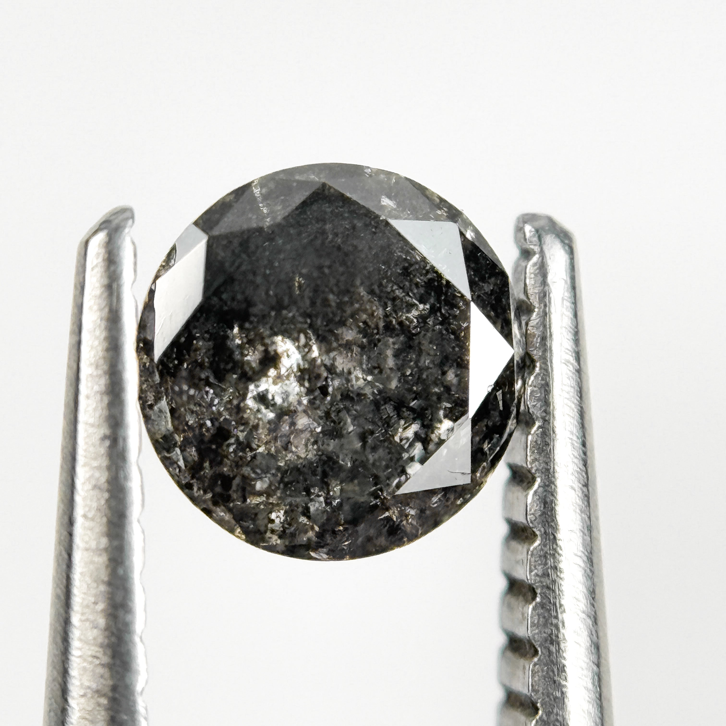 0.57 Ct Round Brilliant Cut Grey Natural Salt and Pepper Diamond