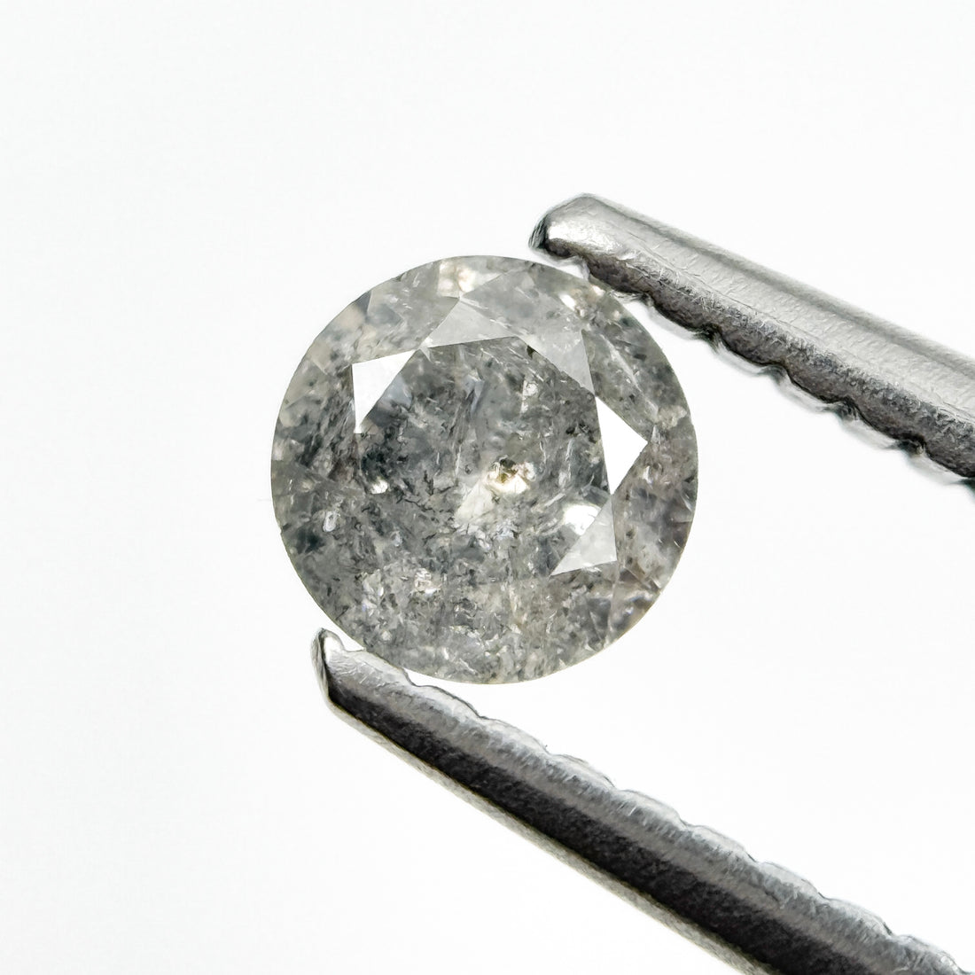 0.35 Ct Round Brilliant Cut Grey Natural Minimalist Diamond