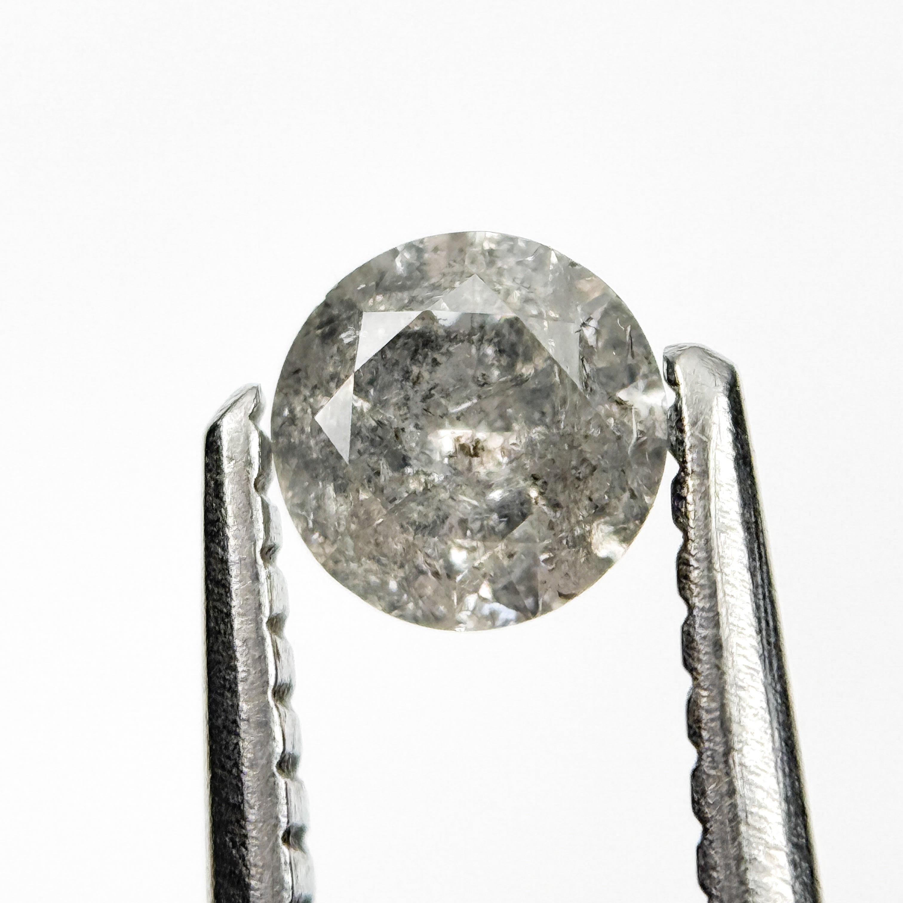 0.35 Ct Round Brilliant Cut Grey Natural Minimalist Diamond