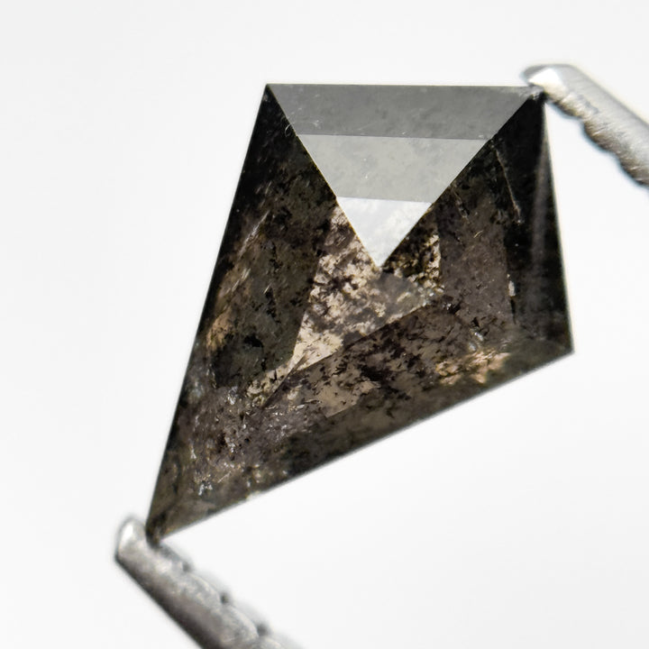 1.15 Ct Kite Brilliant Cut Grey Natural Salt and Pepper Diamond
