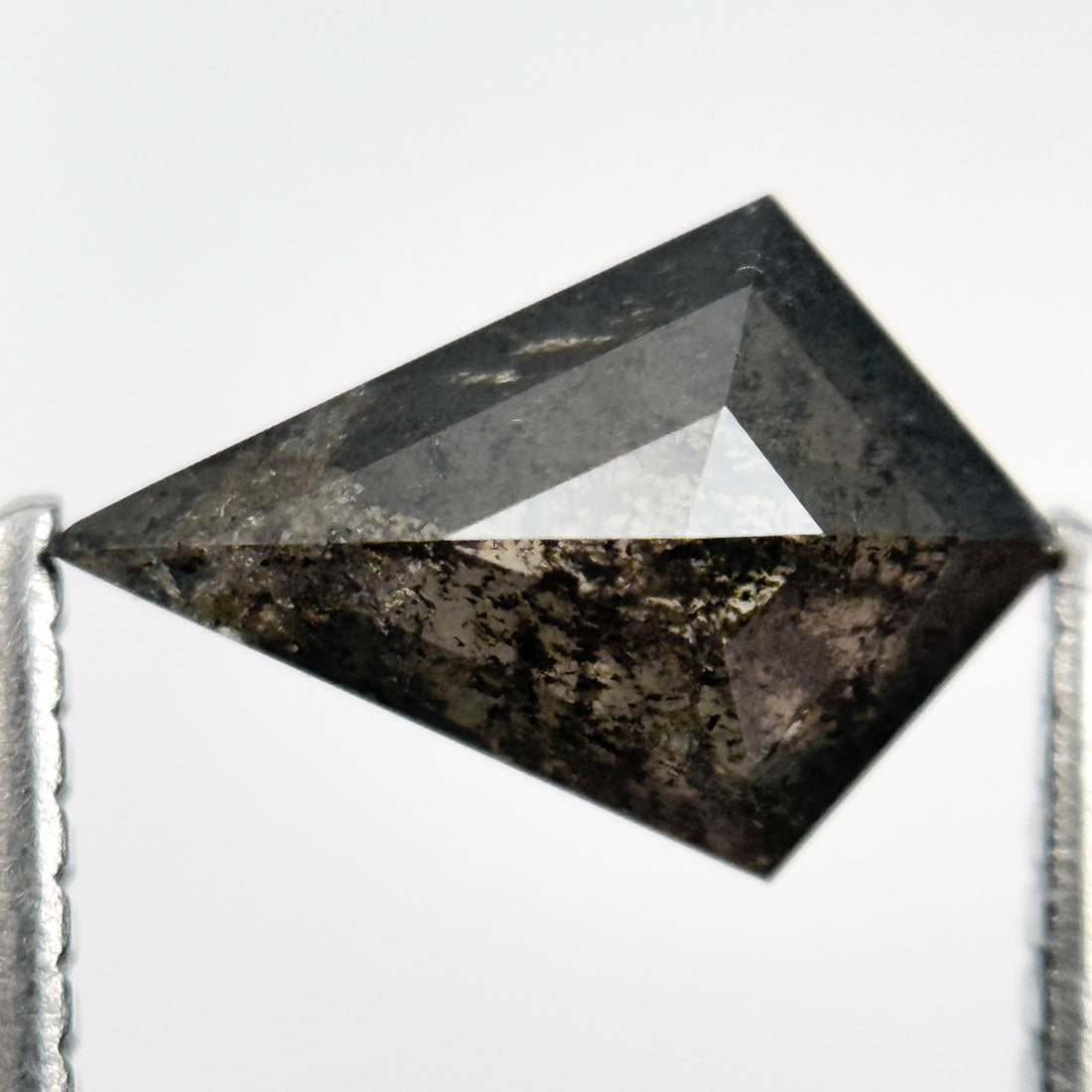 1.15 Ct Kite Brilliant Cut Grey Natural Salt and Pepper Diamond