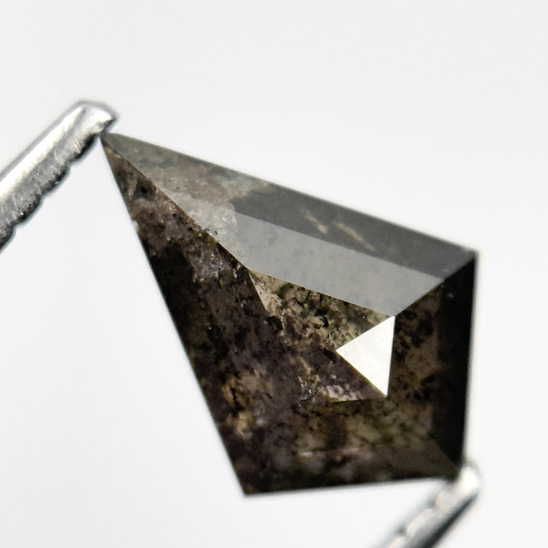 1.15 Ct Kite Brilliant Cut Grey Natural Salt and Pepper Diamond