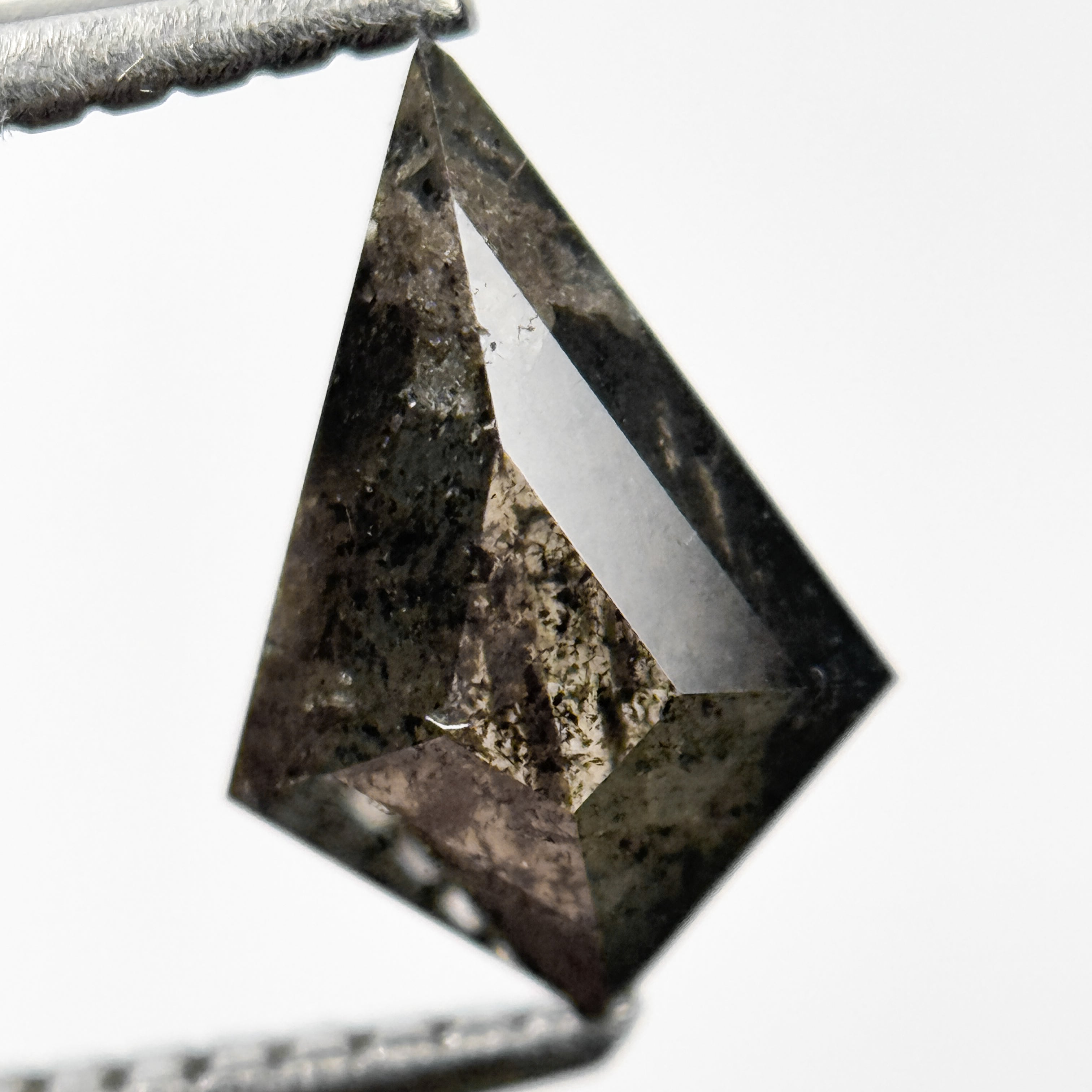 1.15 Ct Kite Brilliant Cut Grey Natural Salt and Pepper Diamond