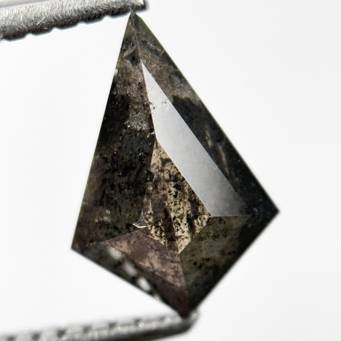 1.15 Ct Kite Brilliant Cut Grey Natural Salt and Pepper Diamond