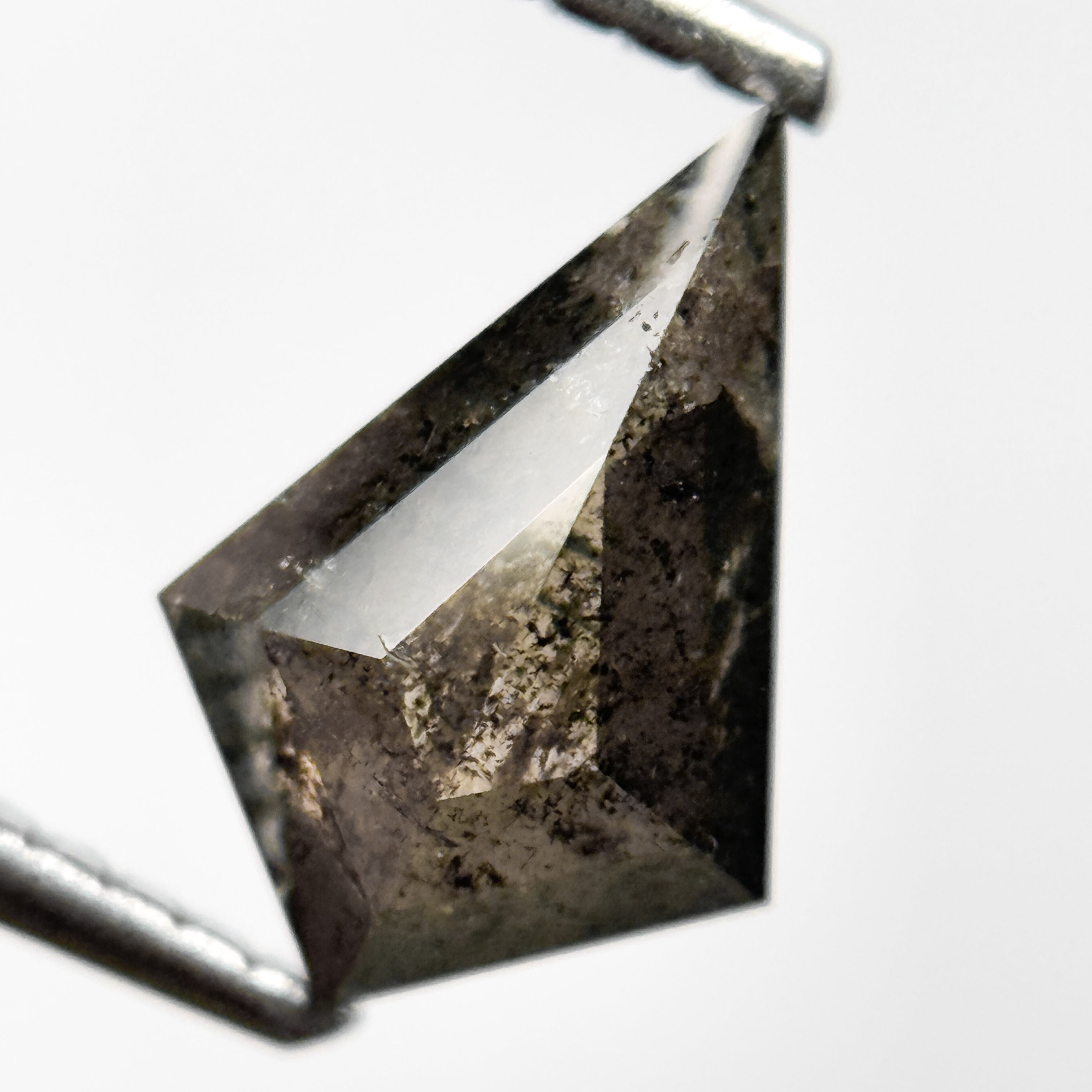 1.15 Ct Kite Brilliant Cut Grey Natural Salt and Pepper Diamond