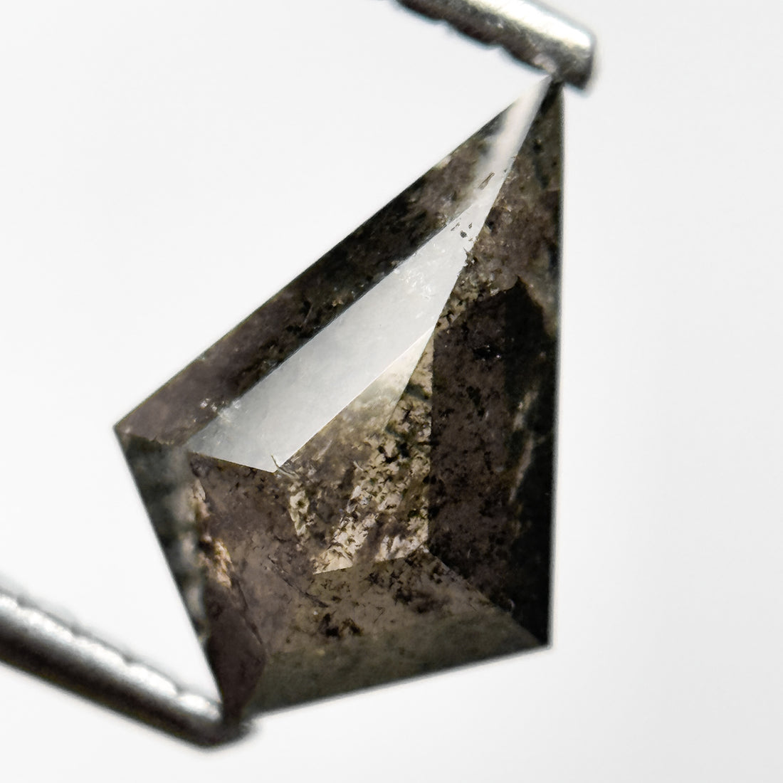 1.15 Ct Kite Brilliant Cut Grey Natural Salt and Pepper Diamond