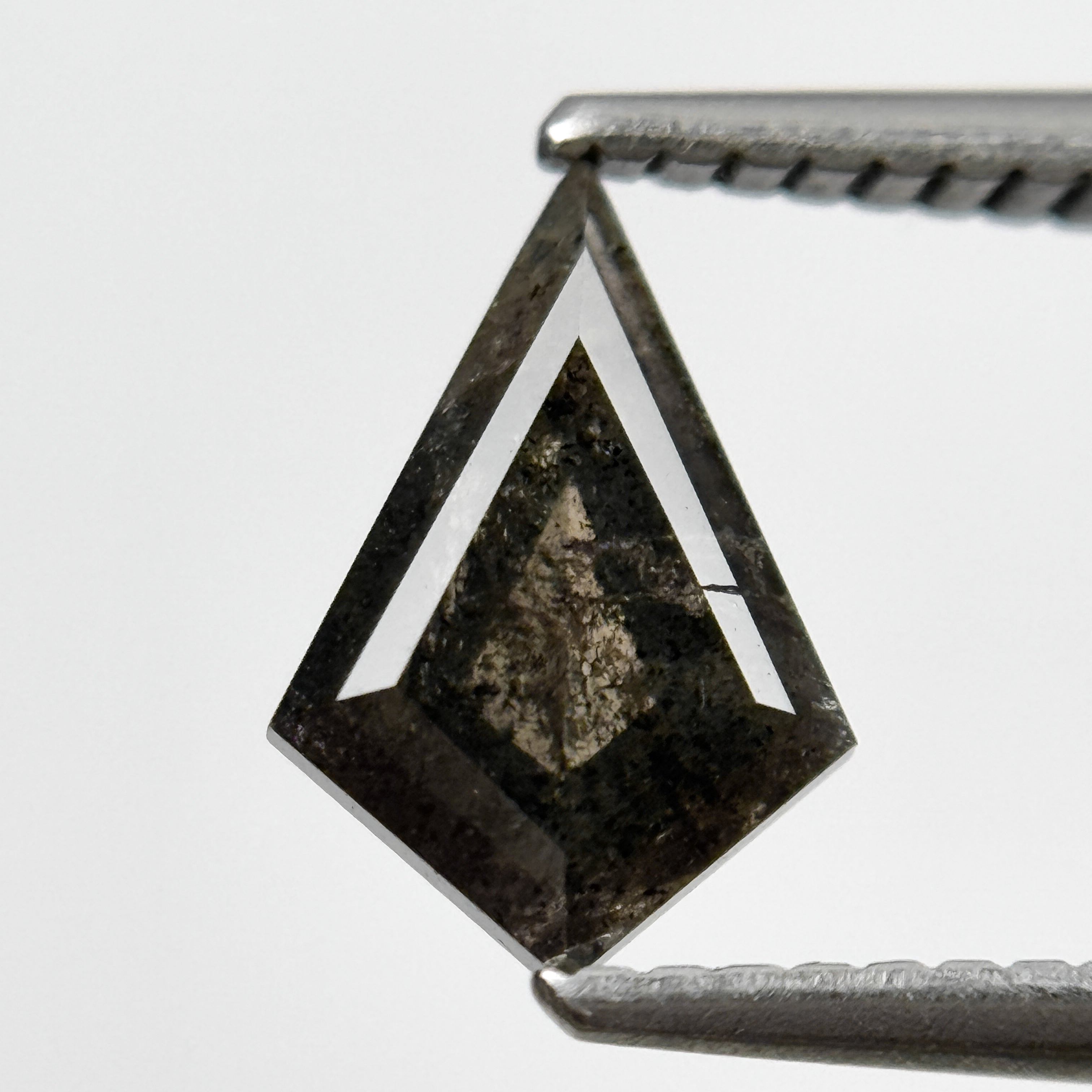 1.15 Ct Kite Brilliant Cut Grey Natural Salt and Pepper Diamond