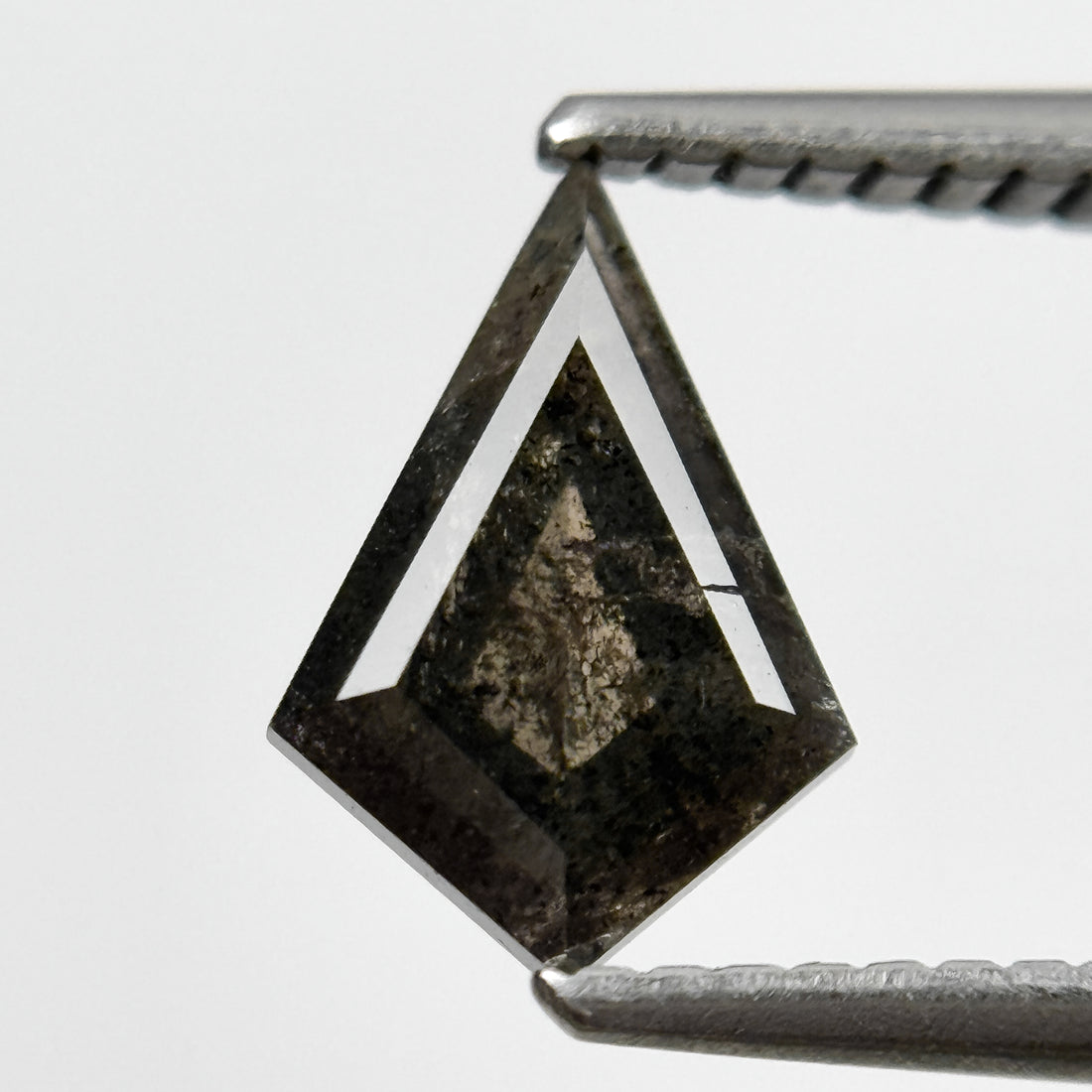 1.15 Ct Kite Brilliant Cut Grey Natural Salt and Pepper Diamond