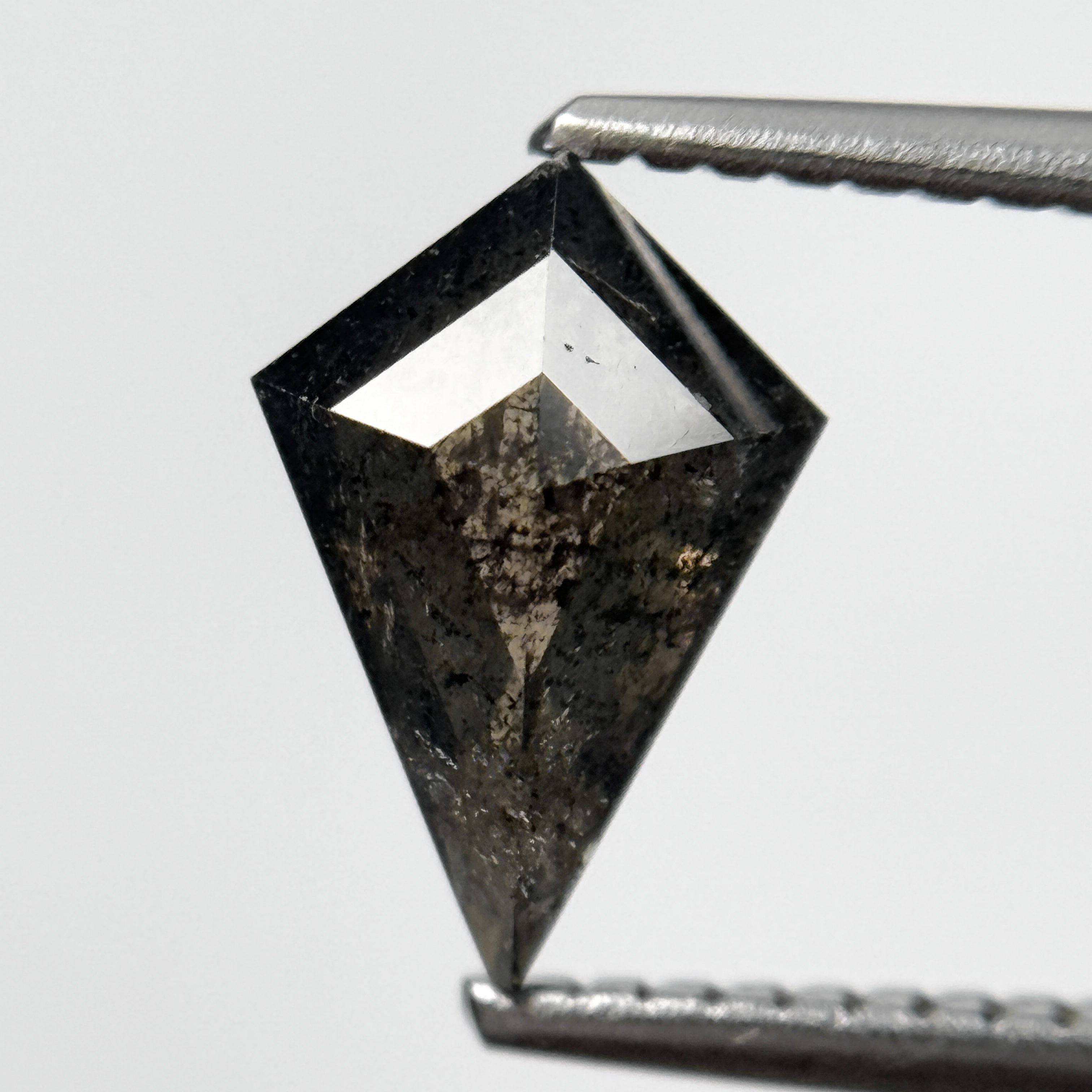 1.15 Ct Kite Brilliant Cut Grey Natural Salt and Pepper Diamond
