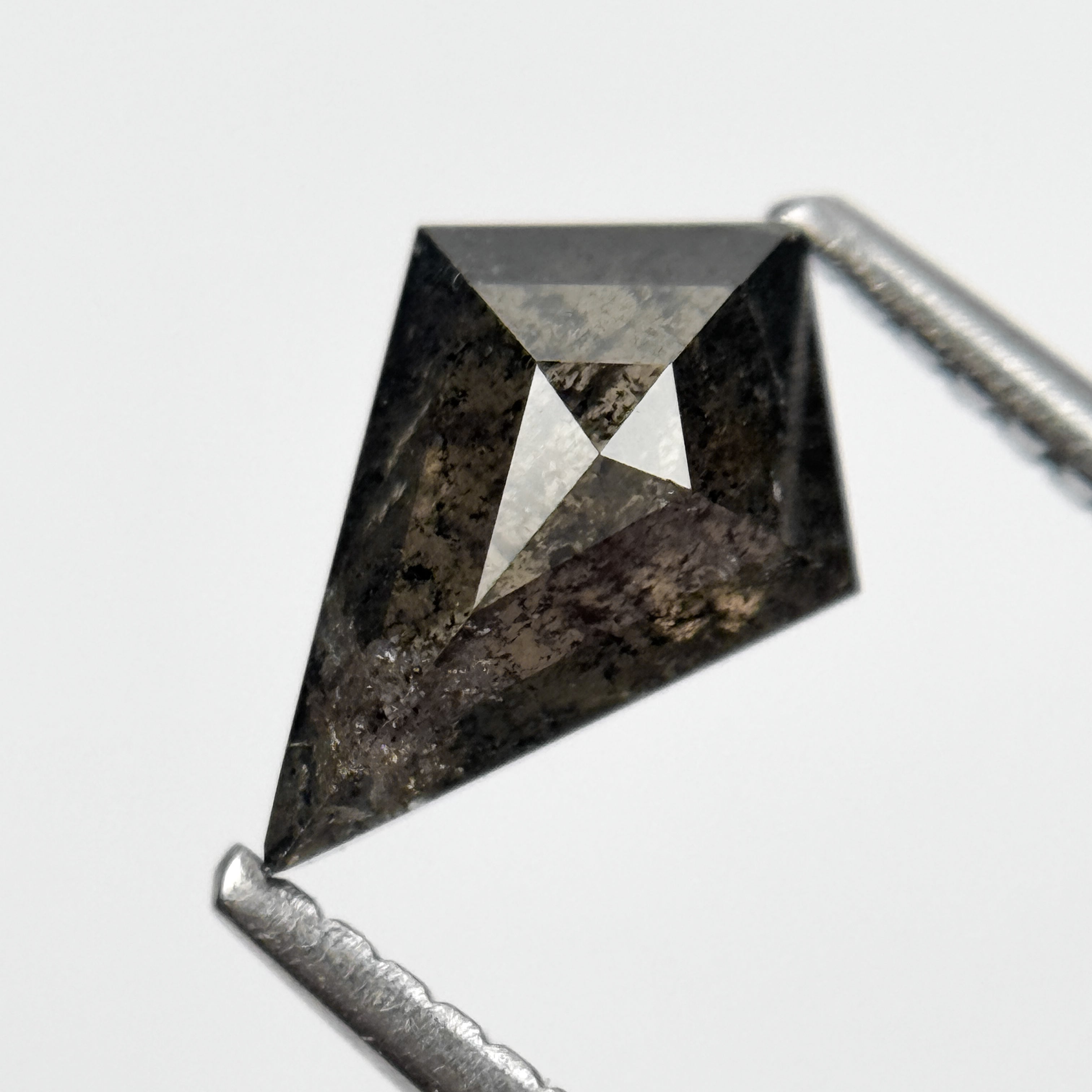 1.15 Ct Kite Brilliant Cut Grey Natural Salt and Pepper Diamond