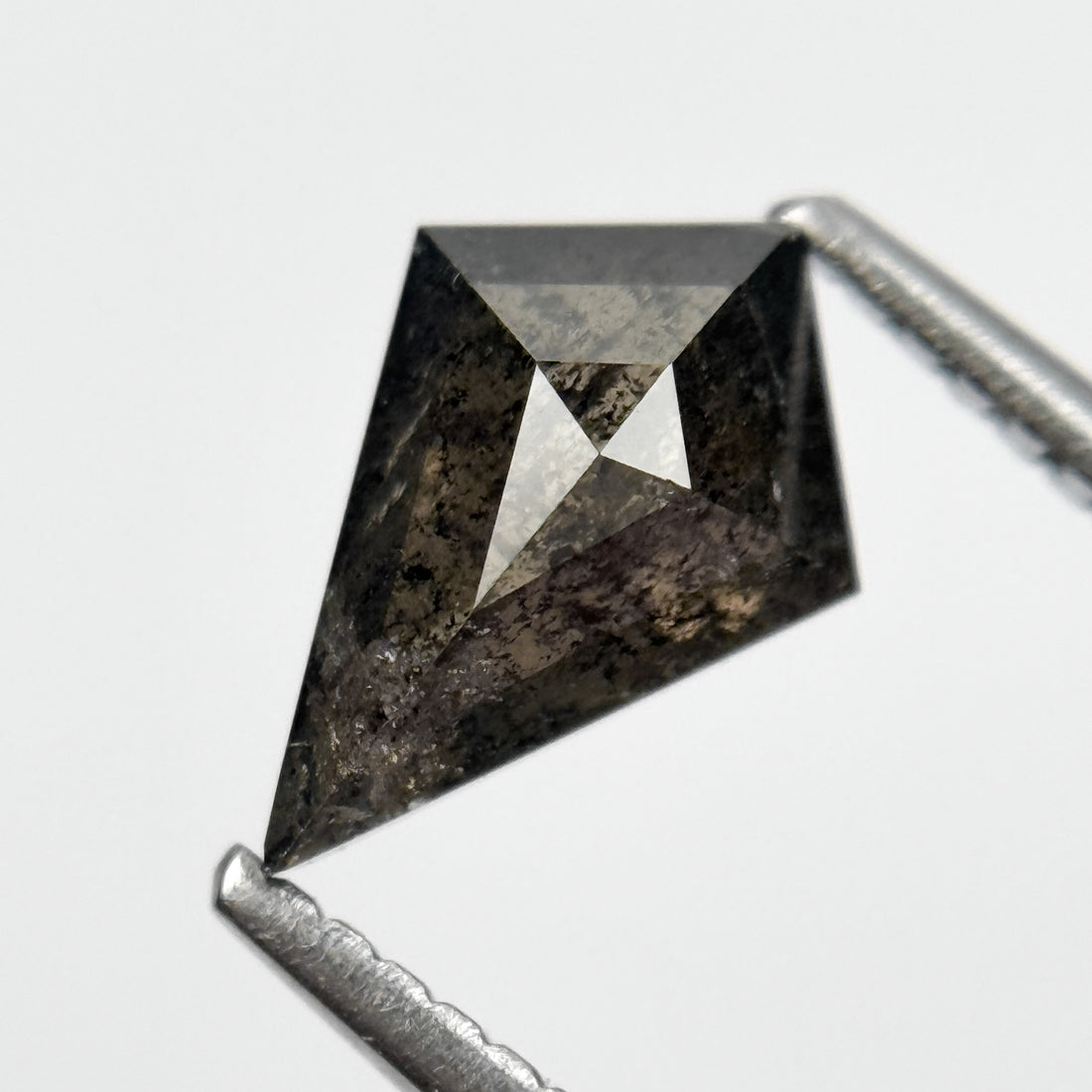 1.15 Ct Kite Brilliant Cut Grey Natural Salt and Pepper Diamond